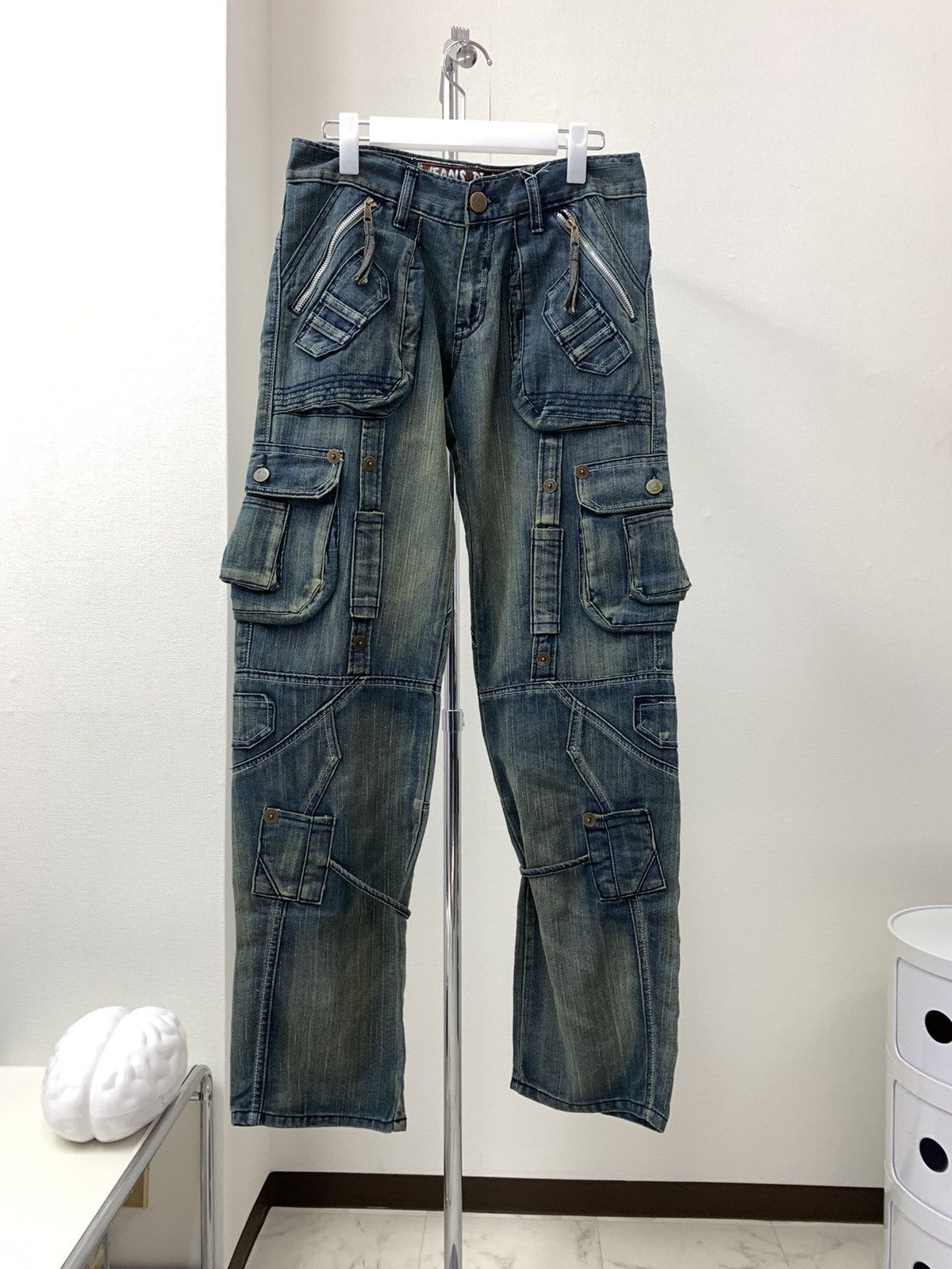 Image of Vintage 10 Pockets Cargo Jeans Balenciaga Dolce&gabbana in Blue, Men's (Size 31)