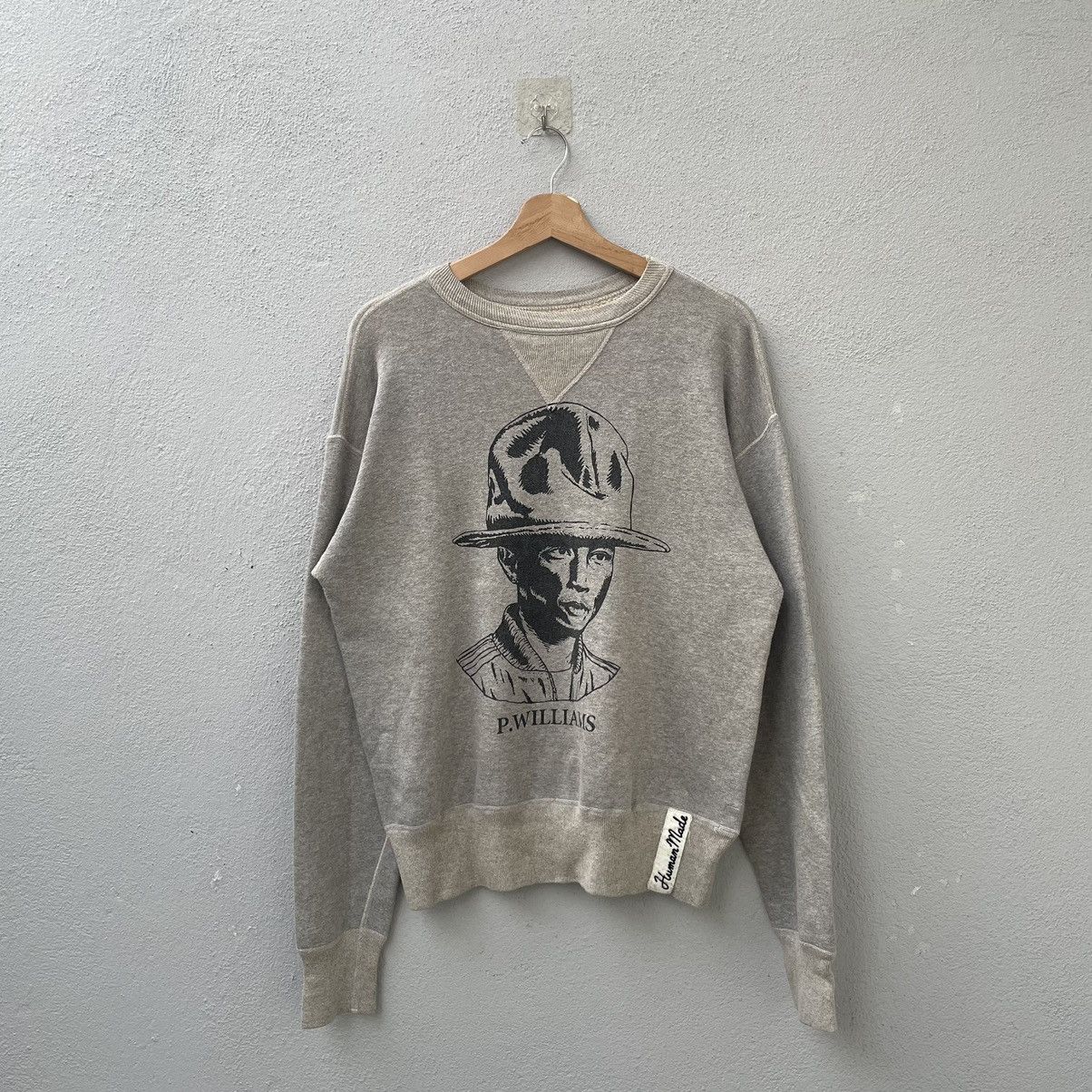 image of Human Made Pharrell Williams Fall Winter 2014 Sweatshirt in Grey, Men's (Size Medium)