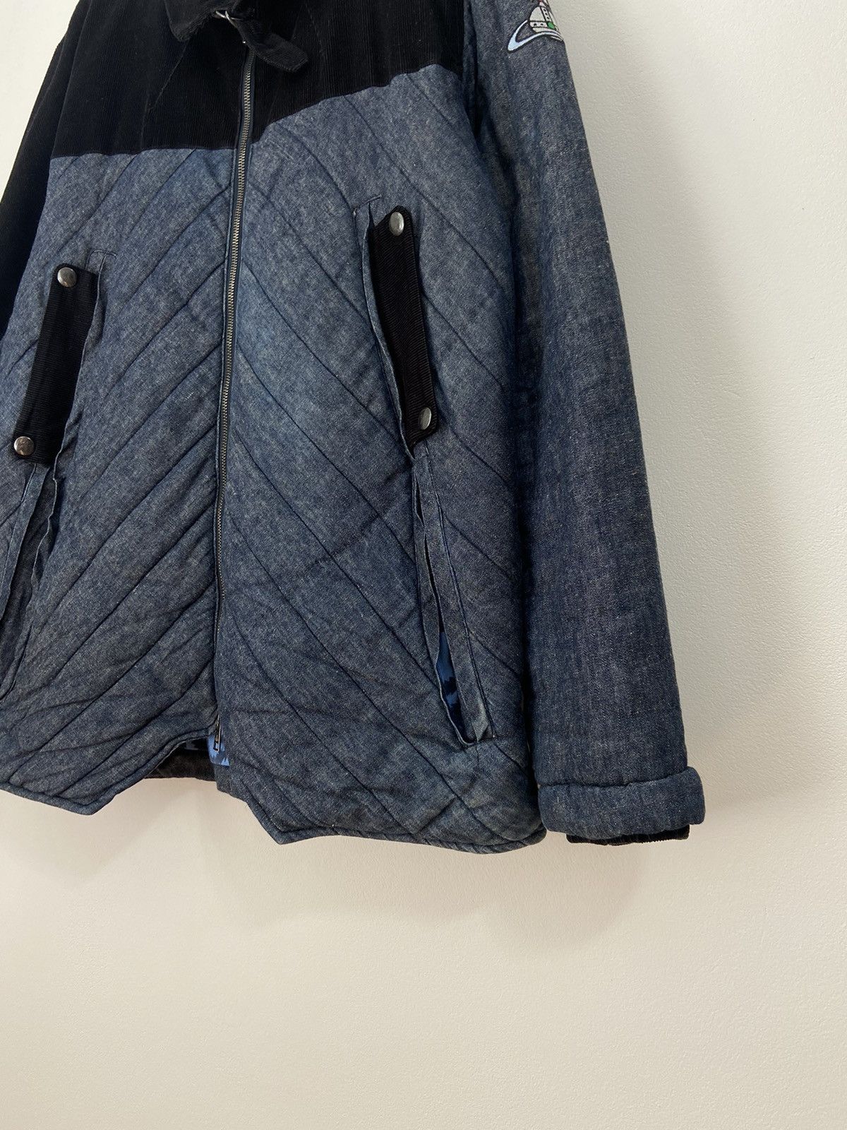 Vivienne Westwood Vivienne Westwood Denim Quilted Jacket Big Orb Logo Size US L / EU 52-54 / 3 - 3 Thumbnail