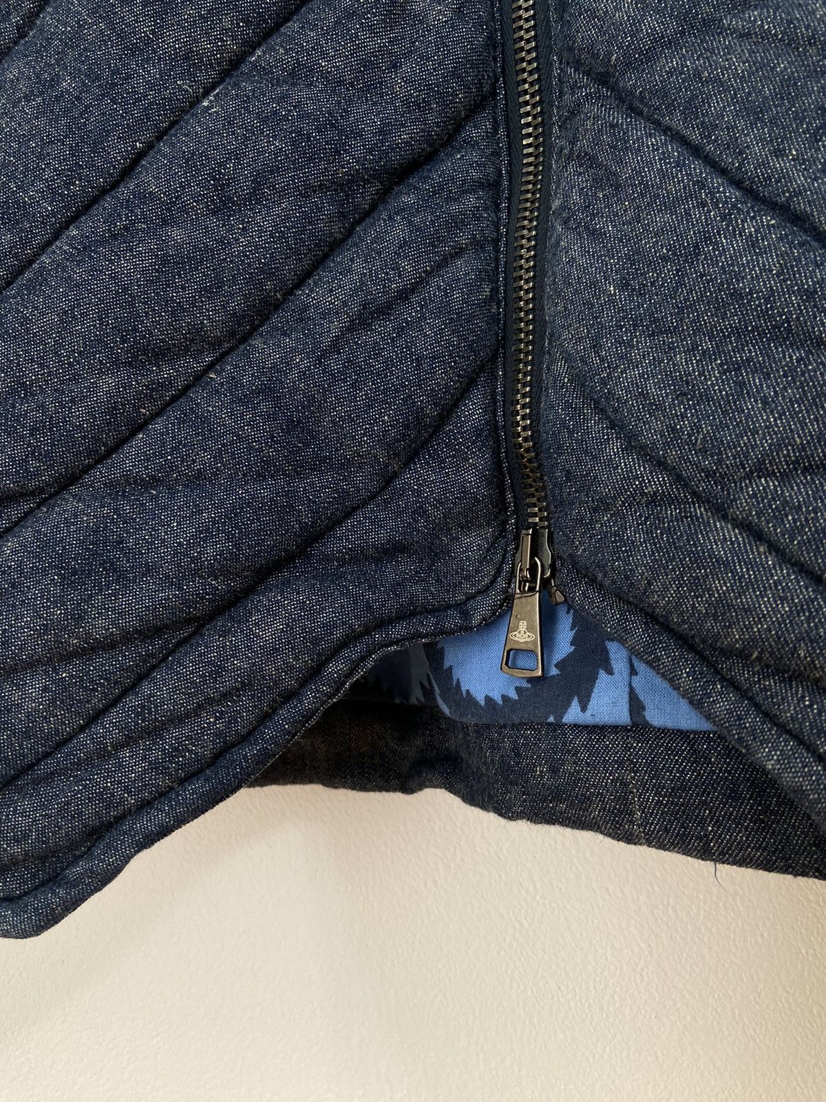 Vivienne Westwood Vivienne Westwood Denim Quilted Jacket Big Orb Logo Size US L / EU 52-54 / 3 - 5 Thumbnail