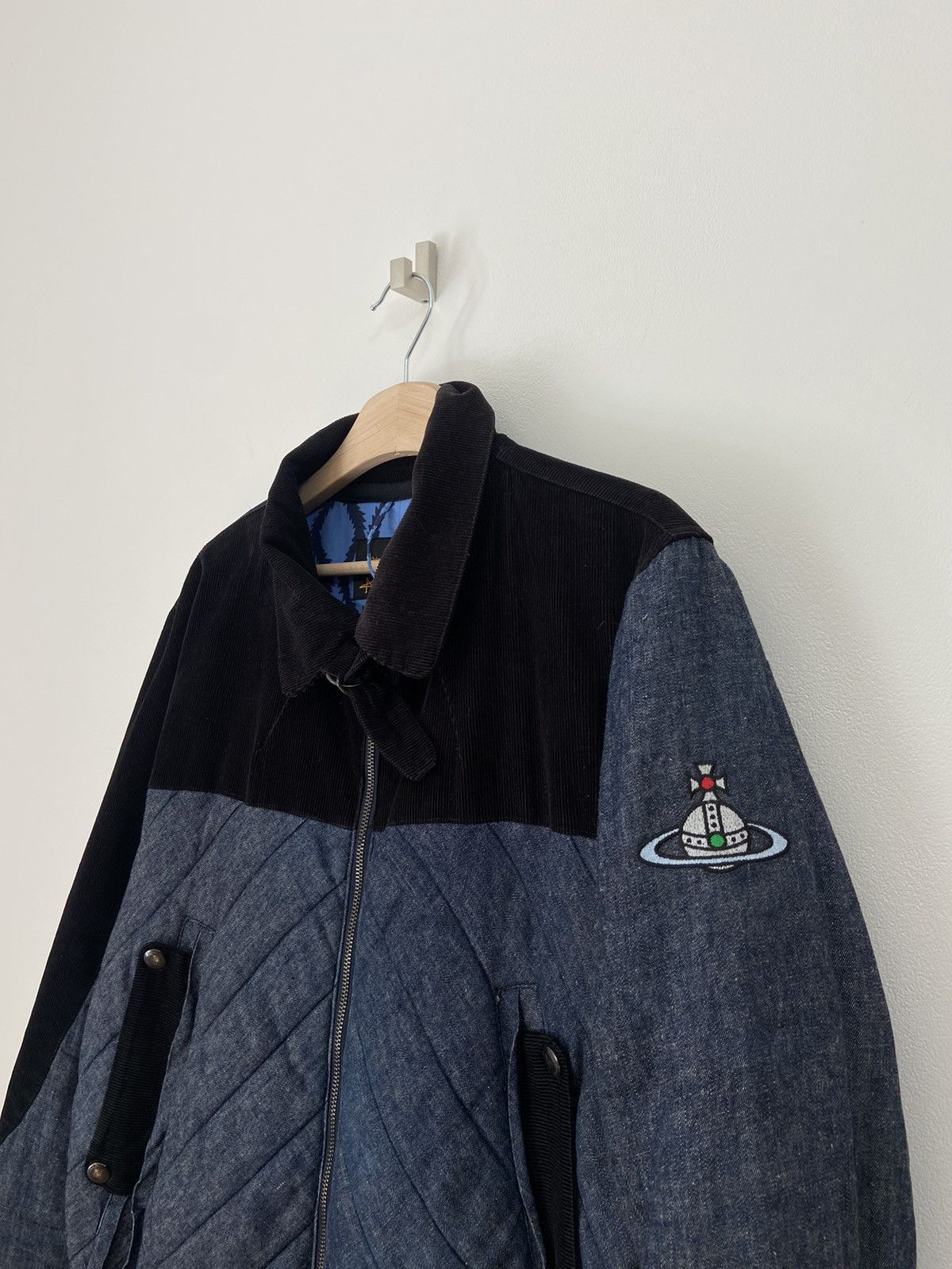 Vivienne Westwood Vivienne Westwood Denim Quilted Jacket Big Orb Logo Size US L / EU 52-54 / 3 - 7 Thumbnail