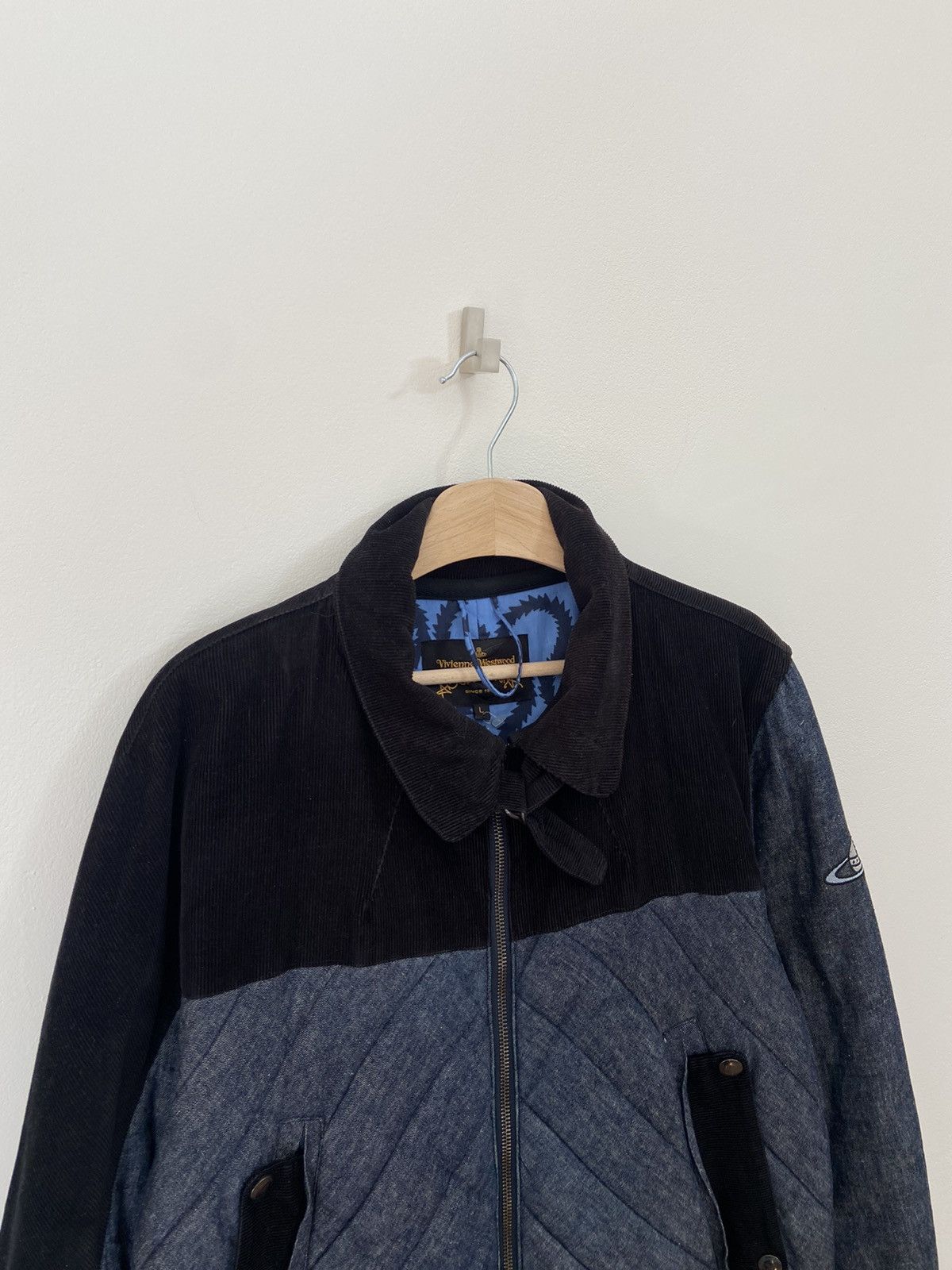 Vivienne Westwood Vivienne Westwood Denim Quilted Jacket Big Orb Logo Size US L / EU 52-54 / 3 - 6 Thumbnail