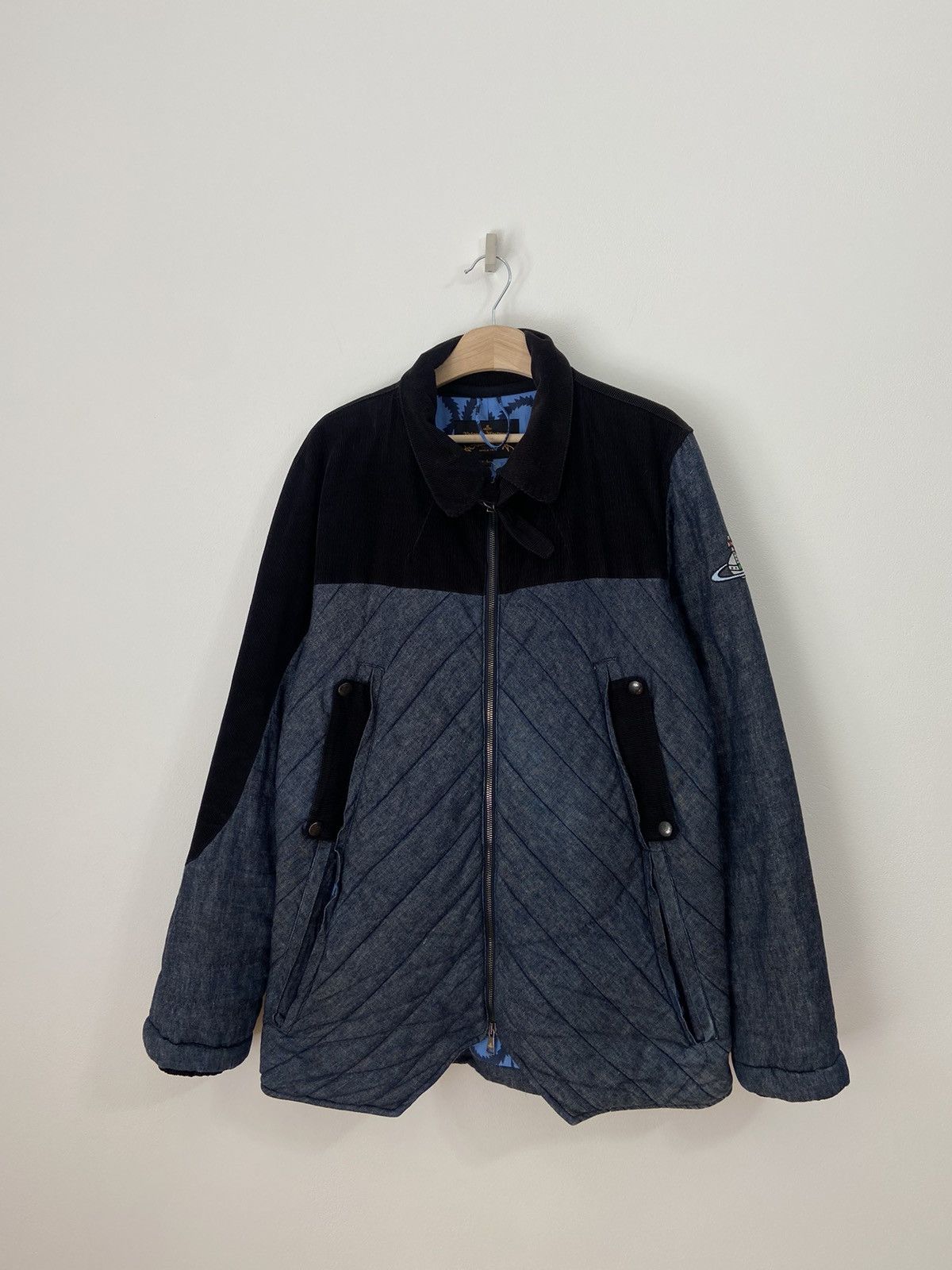 Vivienne Westwood Vivienne Westwood Denim Quilted Jacket Big Orb Logo Size US L / EU 52-54 / 3 - 1 Thumbnail