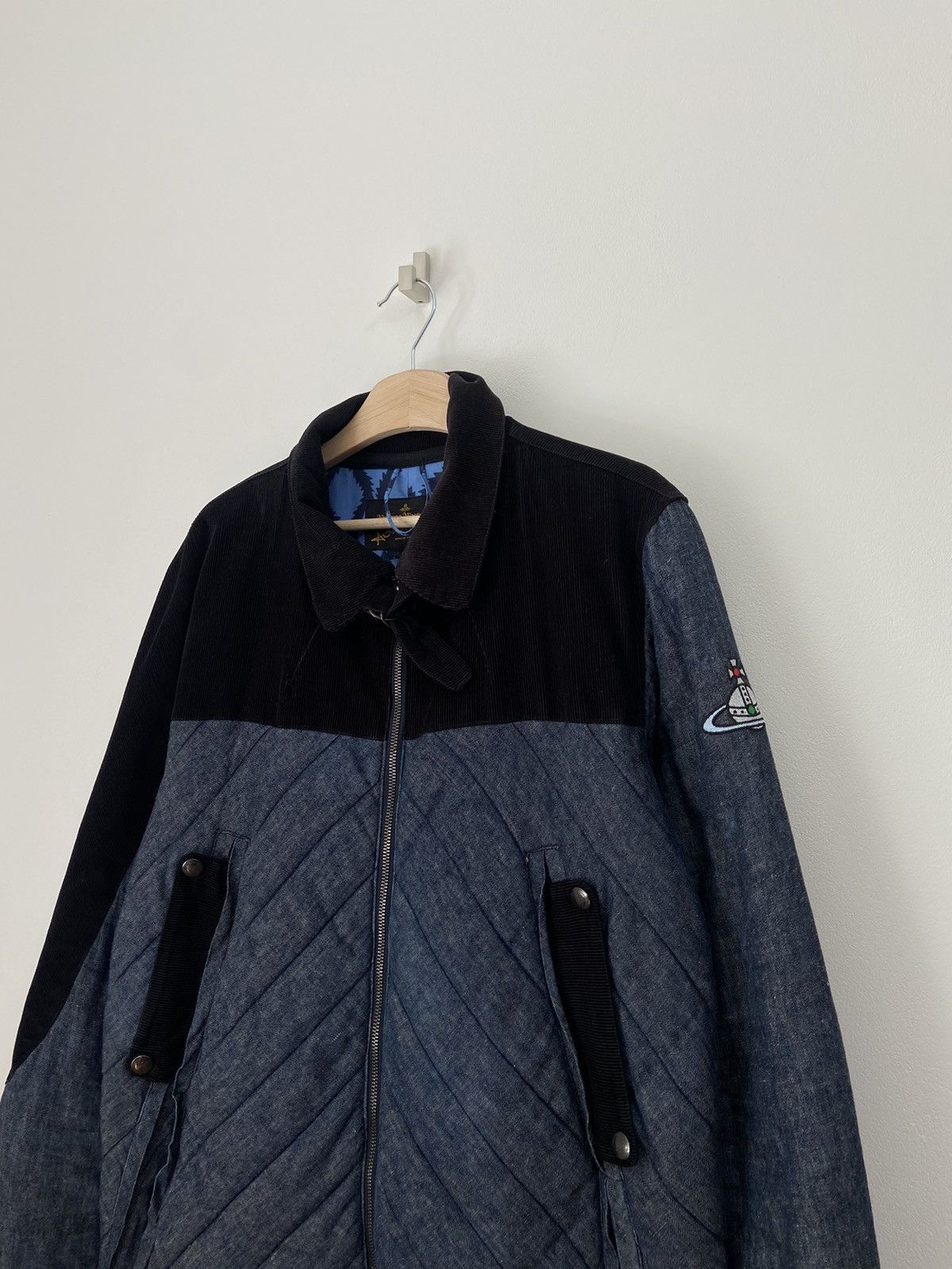 Vivienne Westwood Vivienne Westwood Denim Quilted Jacket Big Orb Logo Size US L / EU 52-54 / 3 - 2 Thumbnail