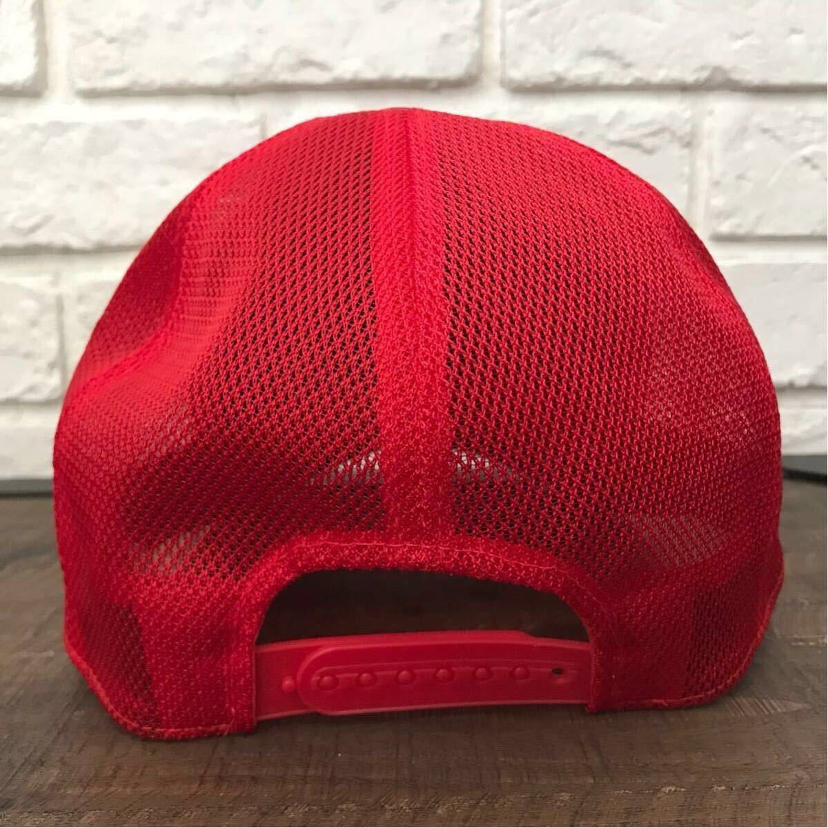 Bape × Pharrell 2004 NERD × BAPE pharrell camo cap red camo trucker hat Size ONE SIZE - 6 Thumbnail