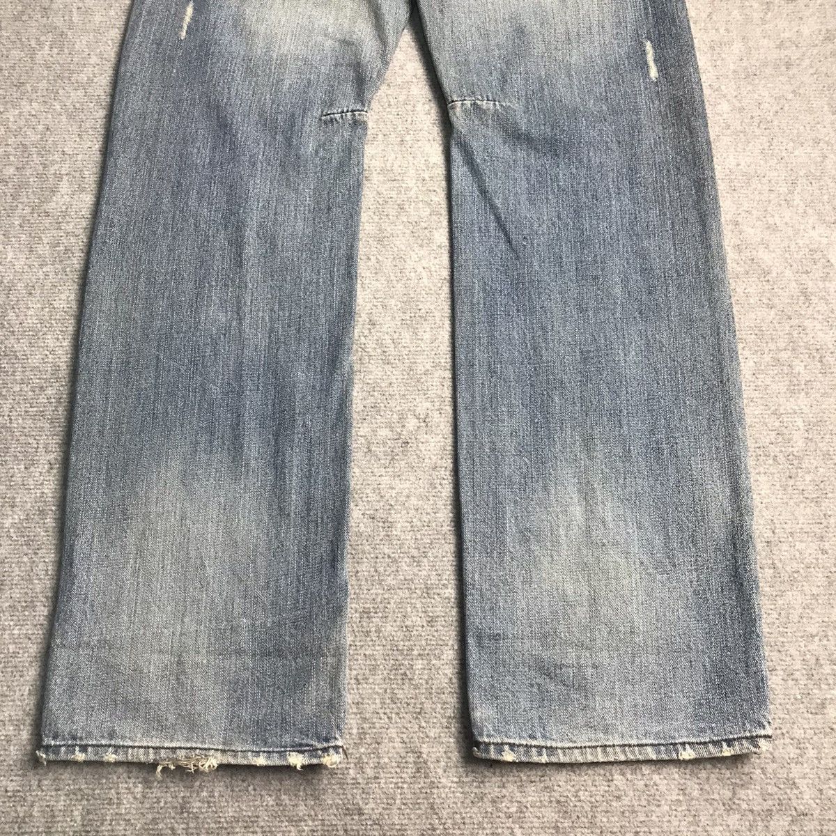 Japanese Brand RIPPED DISTRESSED🔥OILCAKE REDLINE DENIM PANTS Size US 32 / EU 48 - 12 Thumbnail