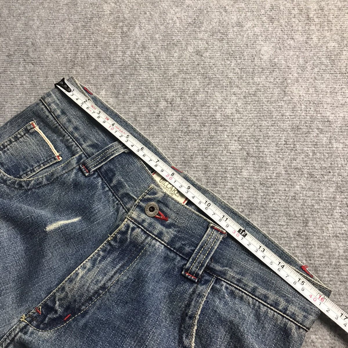 Japanese Brand RIPPED DISTRESSED🔥OILCAKE REDLINE DENIM PANTS Size US 32 / EU 48 - 21 Thumbnail