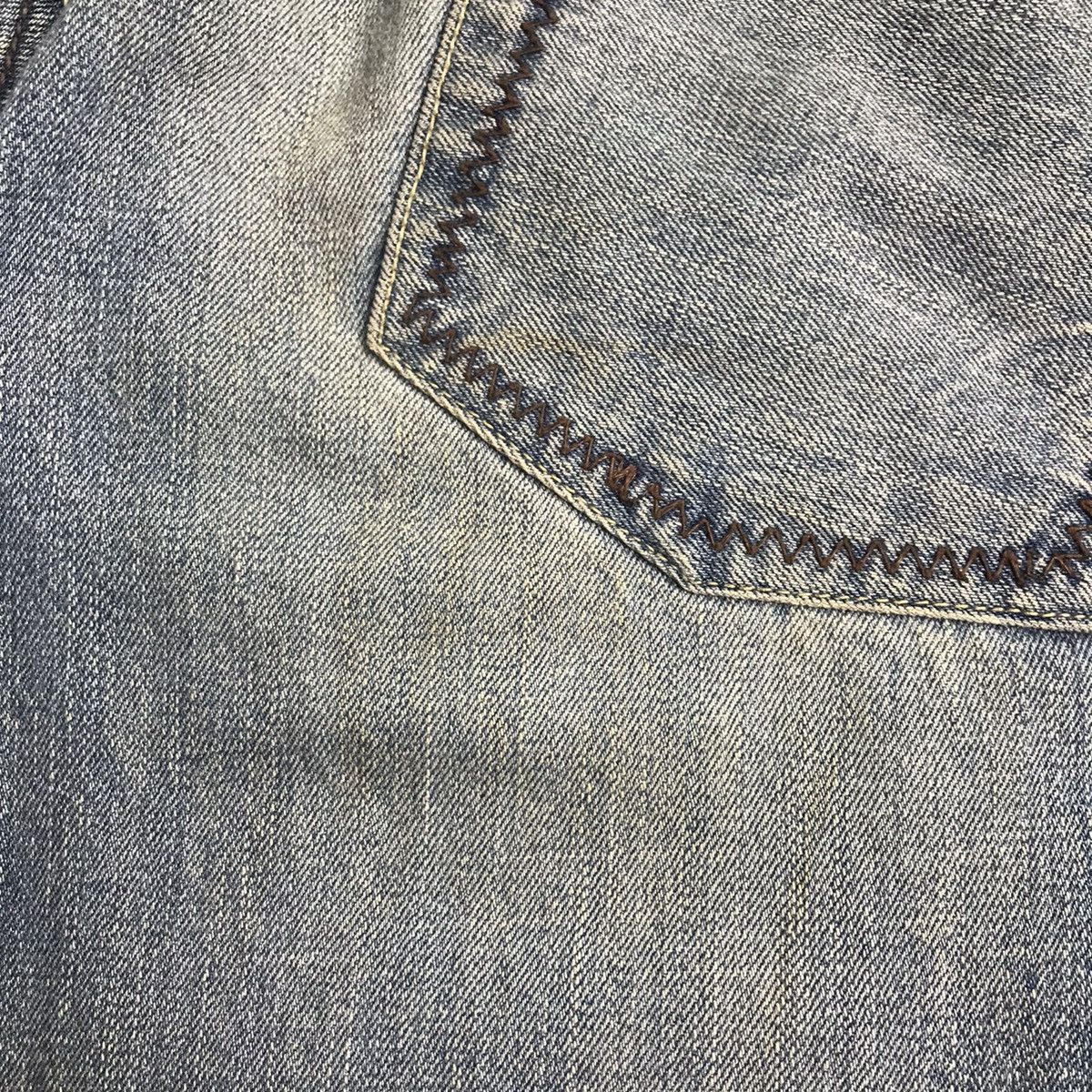 Japanese Brand RIPPED DISTRESSED🔥OILCAKE REDLINE DENIM PANTS Size US 32 / EU 48 - 14 Thumbnail