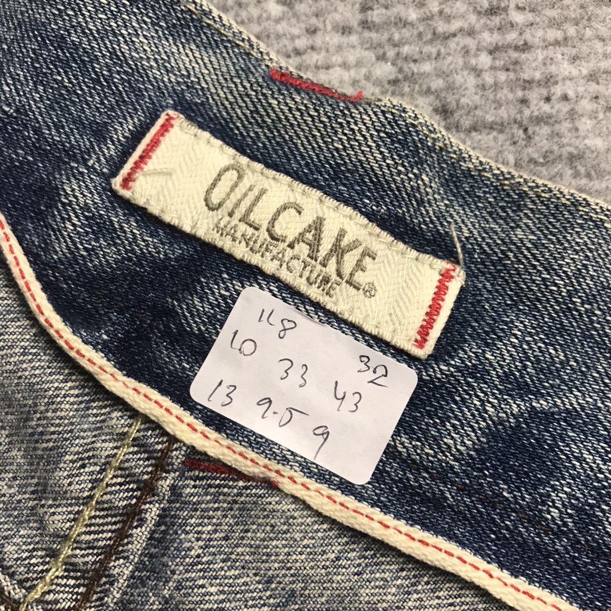 Japanese Brand RIPPED DISTRESSED🔥OILCAKE REDLINE DENIM PANTS Size US 32 / EU 48 - 19 Thumbnail