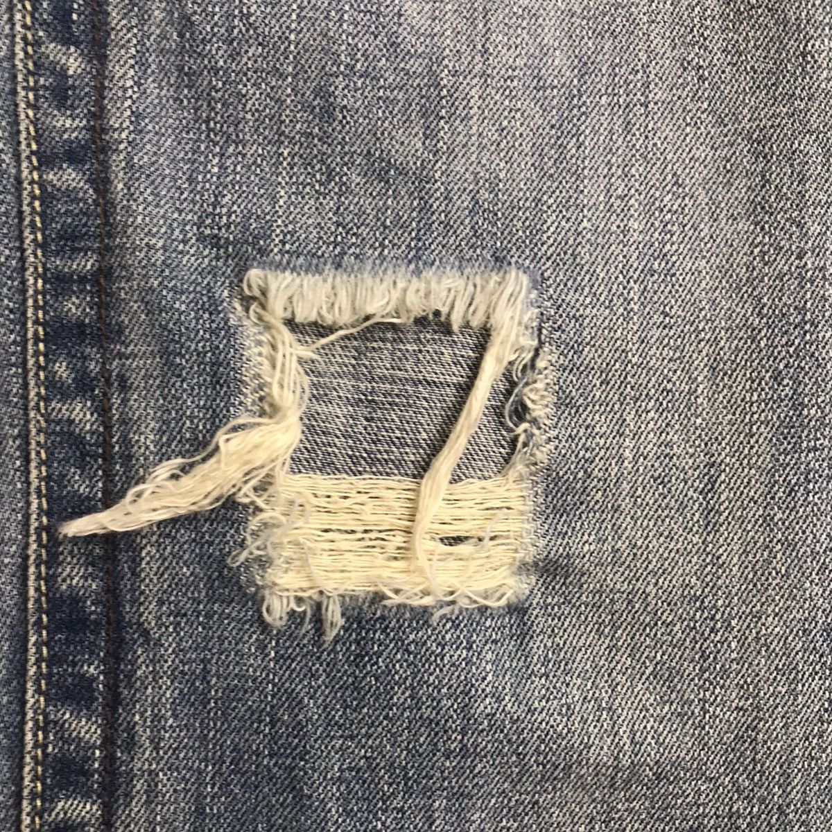 Japanese Brand RIPPED DISTRESSED🔥OILCAKE REDLINE DENIM PANTS Size US 32 / EU 48 - 7 Thumbnail
