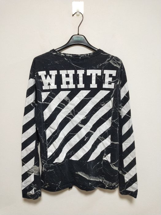 Off-White Off-White Virgil Original Marble Caravaggio L/S Tee