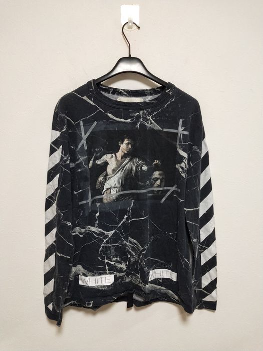 Off-White Off-White Virgil Original Marble Caravaggio L/S Tee