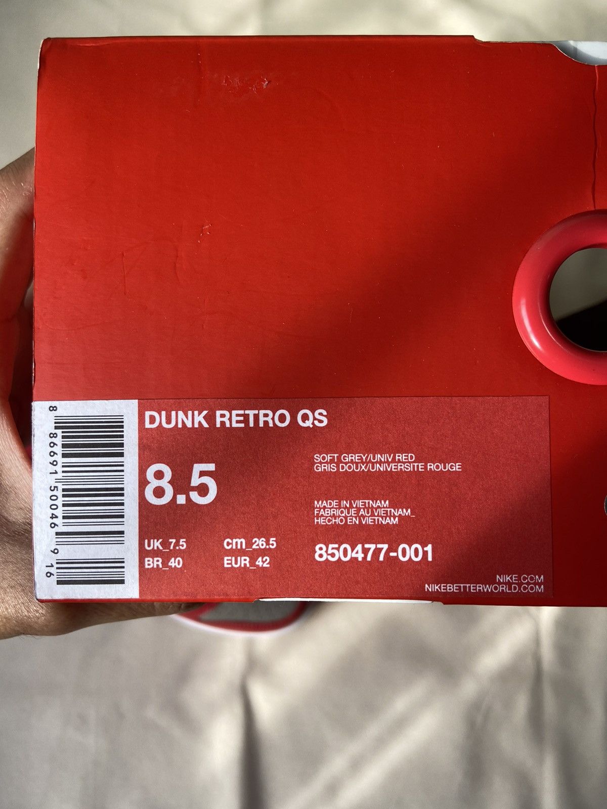 Nike Nike Dunk High UNLV 2016 BTTYS Size US 8.5 / EU 41-42 - 9 Thumbnail