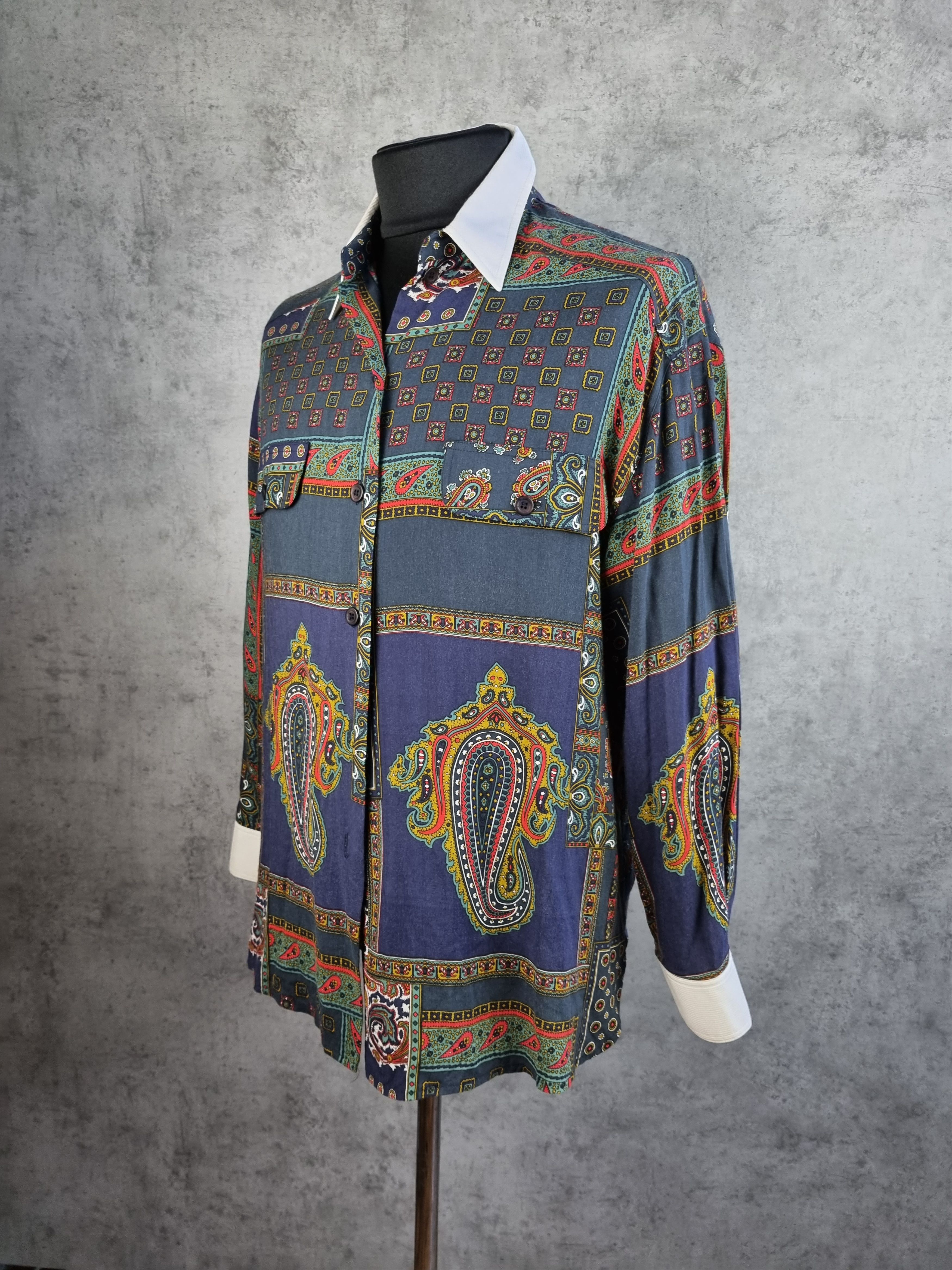 Other 80s Vintage Shirt Bandana Print Shirt DRIES VAN NOTEN Style Size US L / EU 52-54 / 3 - 3 Thumbnail