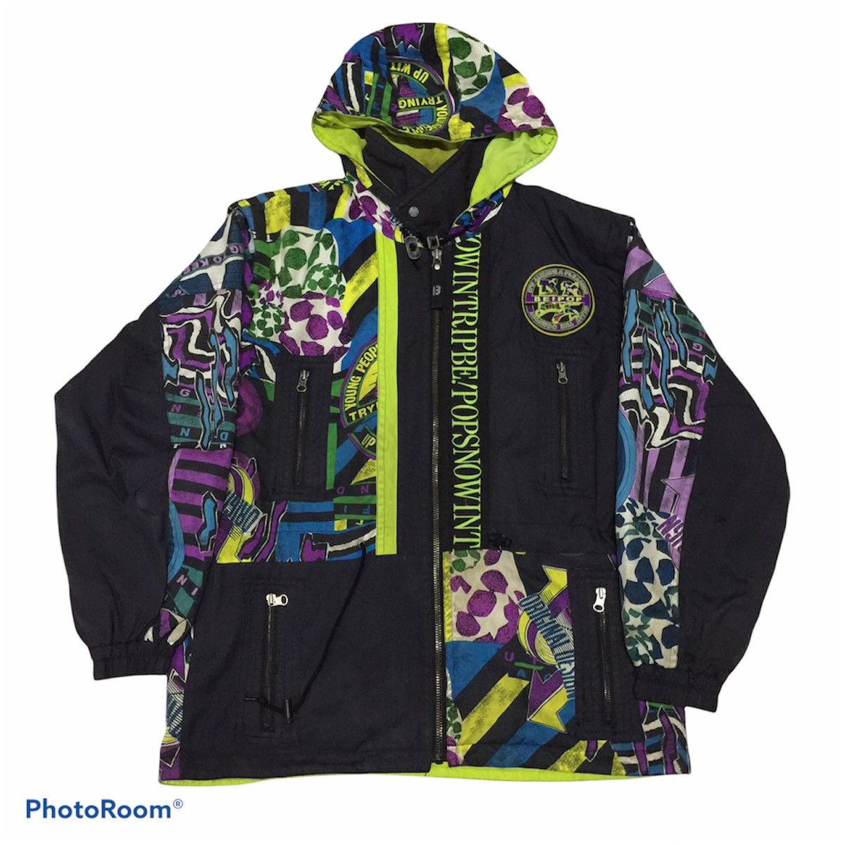 Japanese Brand Nice Patch & Full Printed Be!Pop Funski Jacket Hooded Size US M / EU 48-50 / 2 - 1 Thumbnail