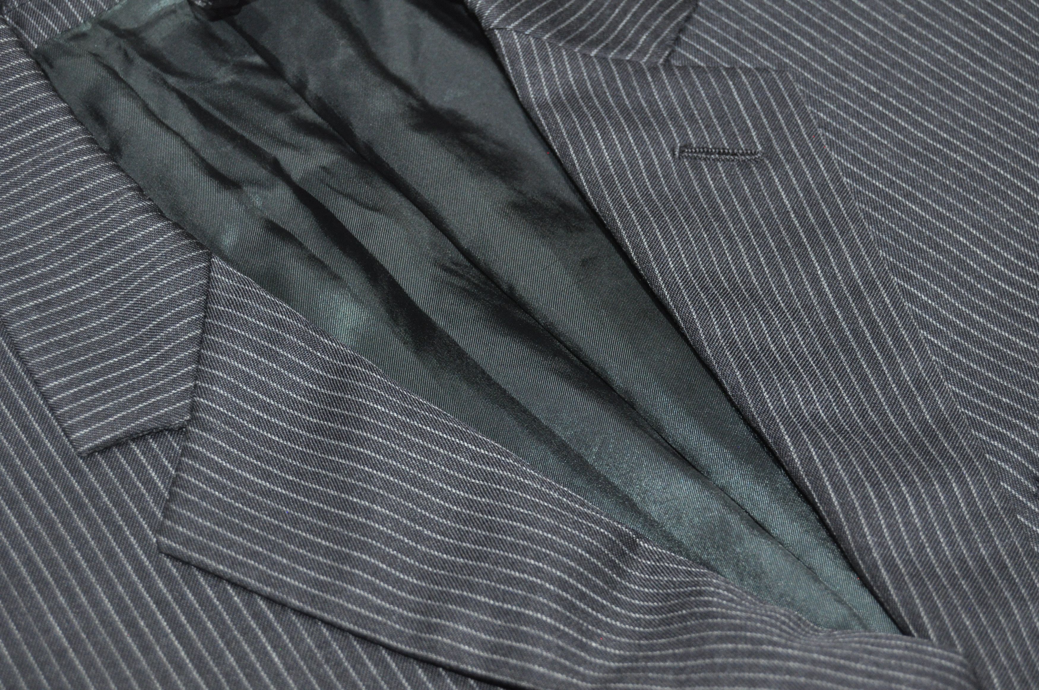 Dior × Hedi Slimane Dior - Hedi Slimane - F/W 05 - 3B Pinstripe Suit Size 52R - 3 Thumbnail