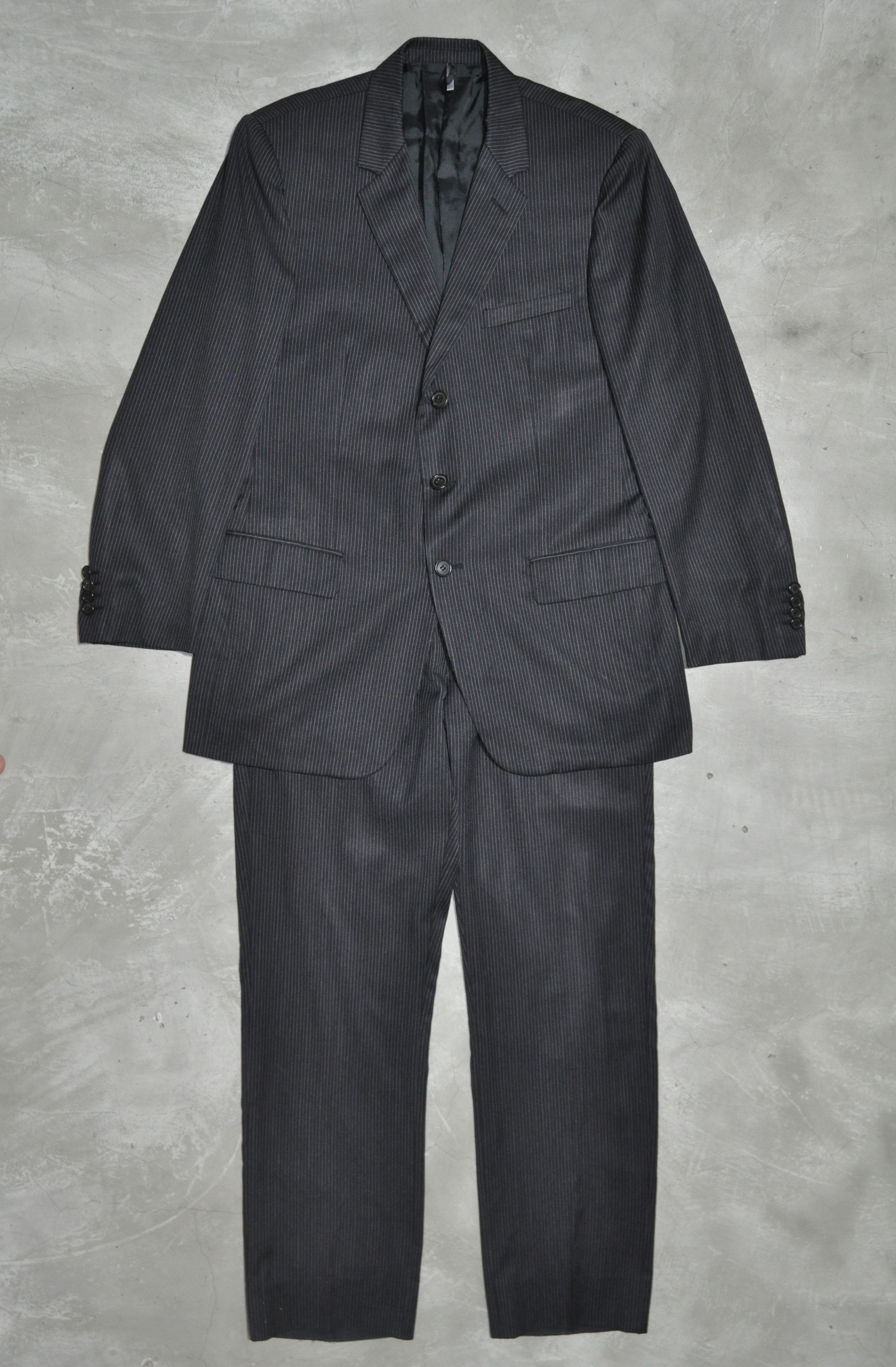Dior × Hedi Slimane Dior - Hedi Slimane - F/W 05 - 3B Pinstripe Suit Size 52R - 1 Thumbnail