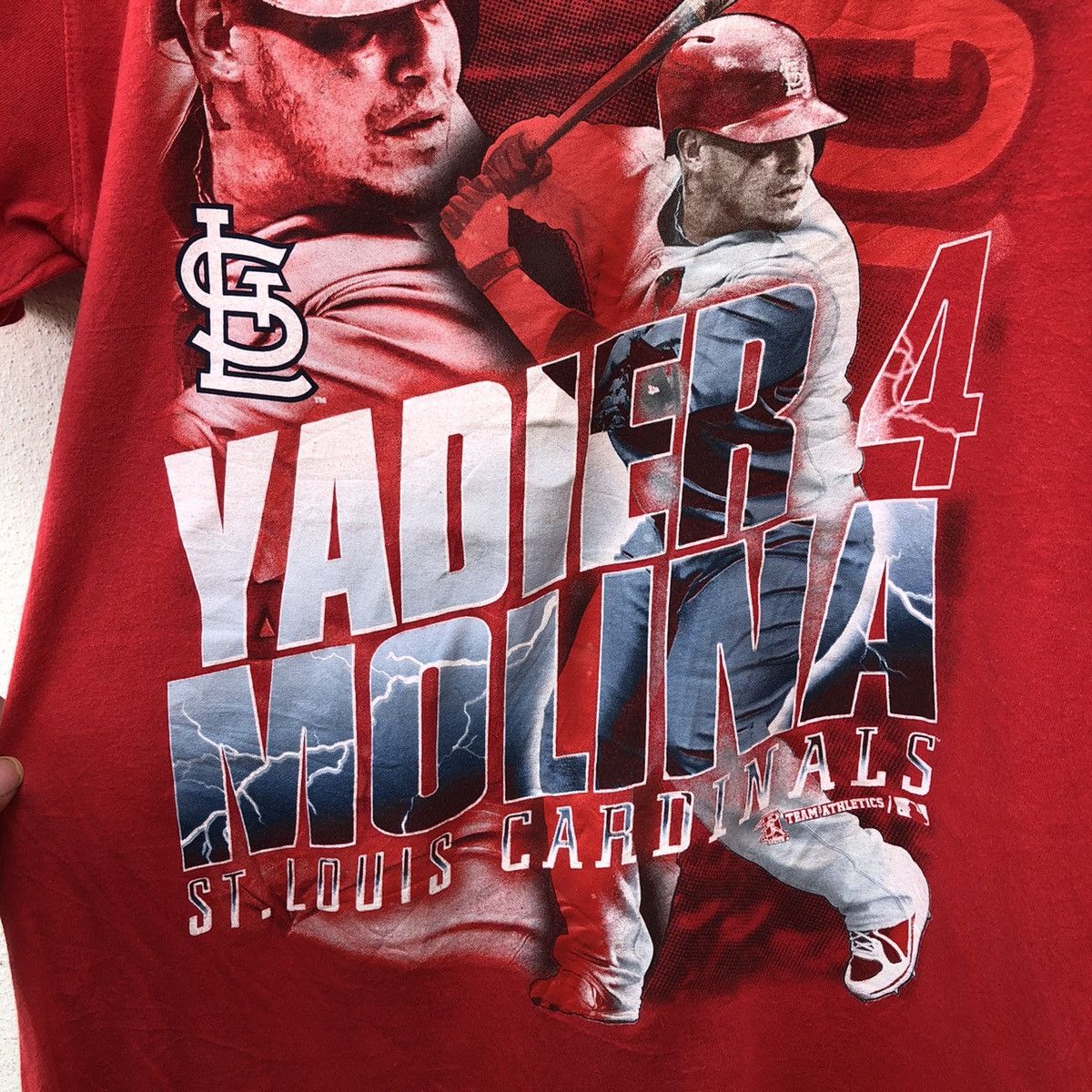 Vintage BIG LOGO YADIER MOLINA PLAYER Size US M / EU 48-50 / 2 - 4 Thumbnail