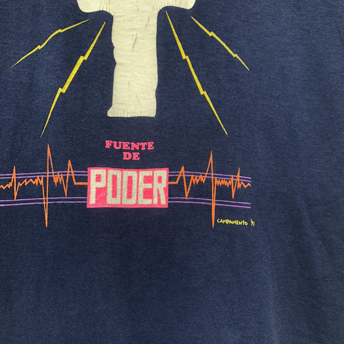 Hanes Vintage 1991 Cristo Fuente De Poder Campamento '91 Size US L / EU 52-54 / 3 - 7 Thumbnail