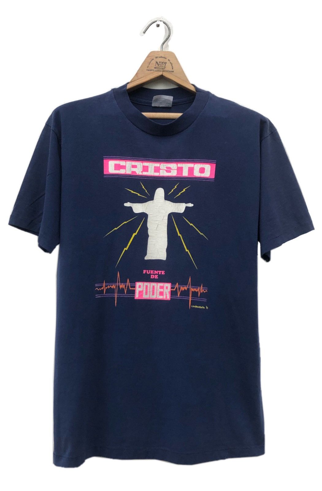 Hanes Vintage 1991 Cristo Fuente De Poder Campamento '91 Size US L / EU 52-54 / 3 - 1 Thumbnail