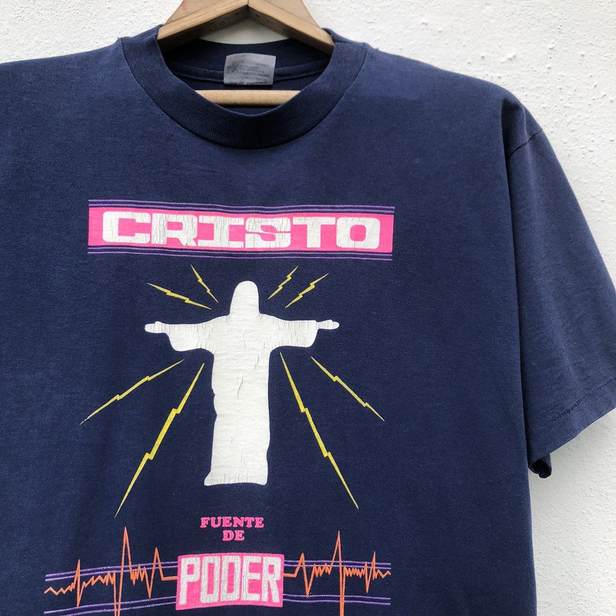 Hanes Vintage 1991 Cristo Fuente De Poder Campamento '91 Size US L / EU 52-54 / 3 - 3 Thumbnail