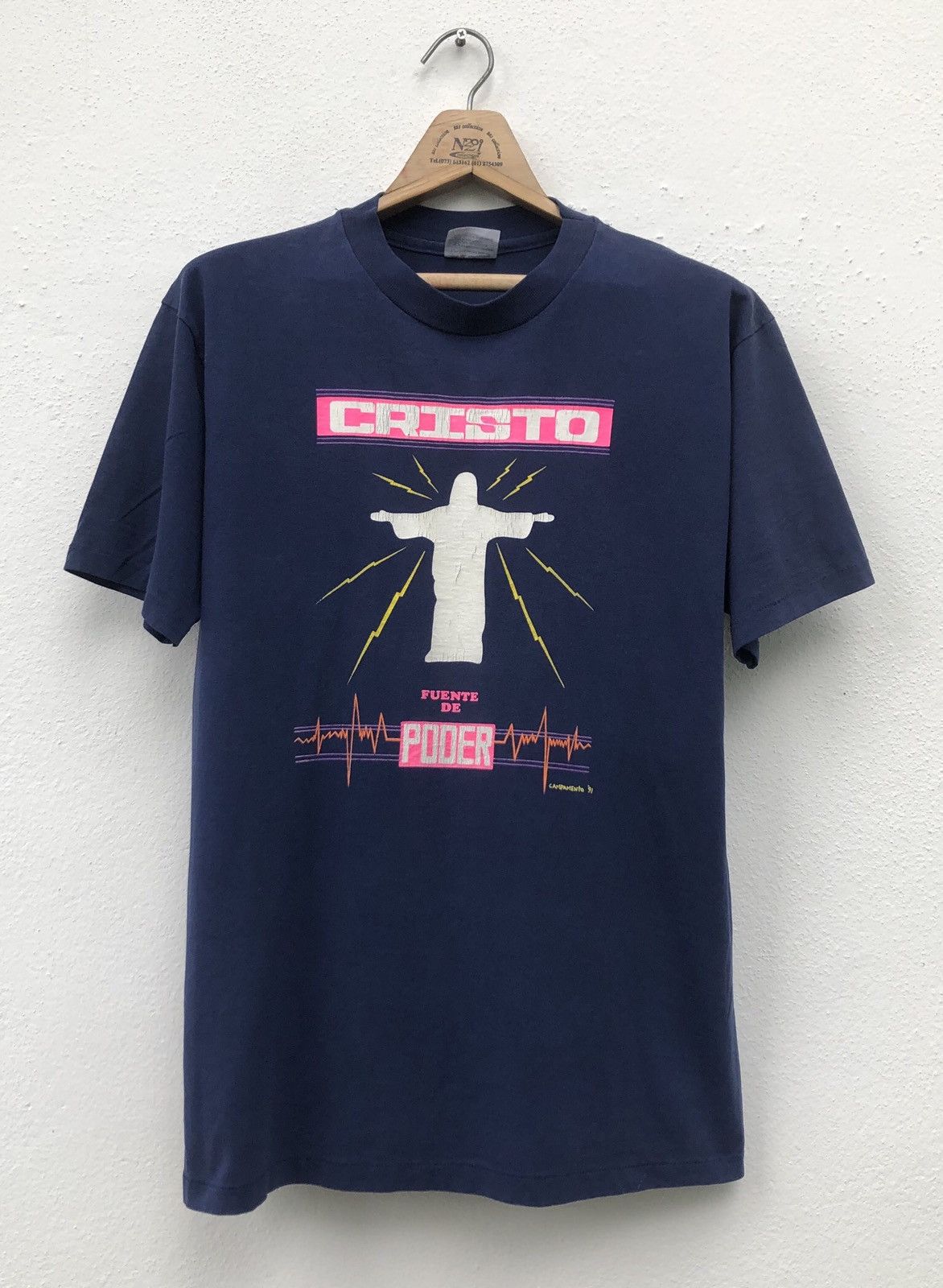 Hanes Vintage 1991 Cristo Fuente De Poder Campamento '91 Size US L / EU 52-54 / 3 - 2 Thumbnail