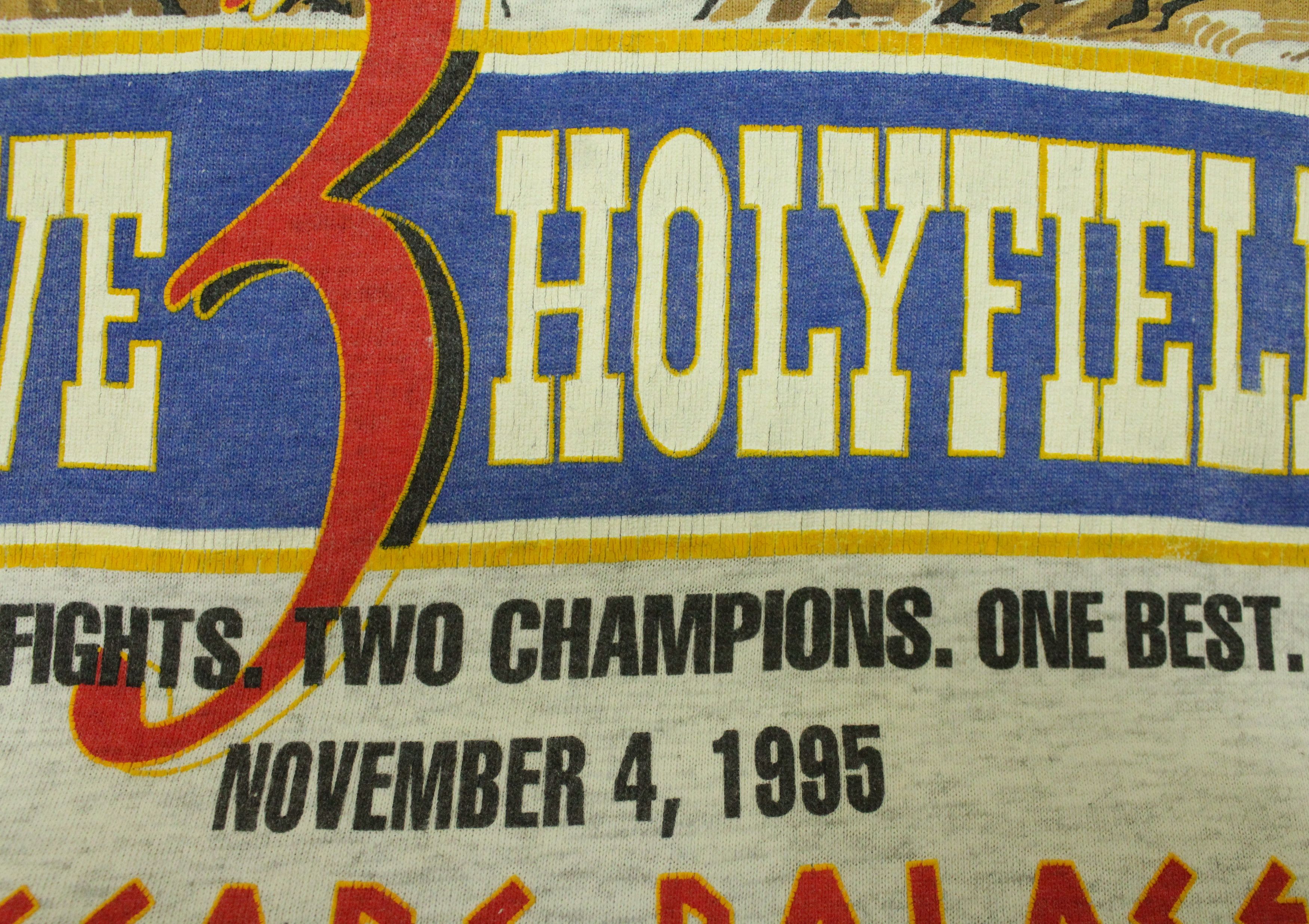 Vintage Vintage 90s BOWE HOLYFIELD T Shirt Boxing Distressed Size US M / EU 48-50 / 2 - 7 Thumbnail