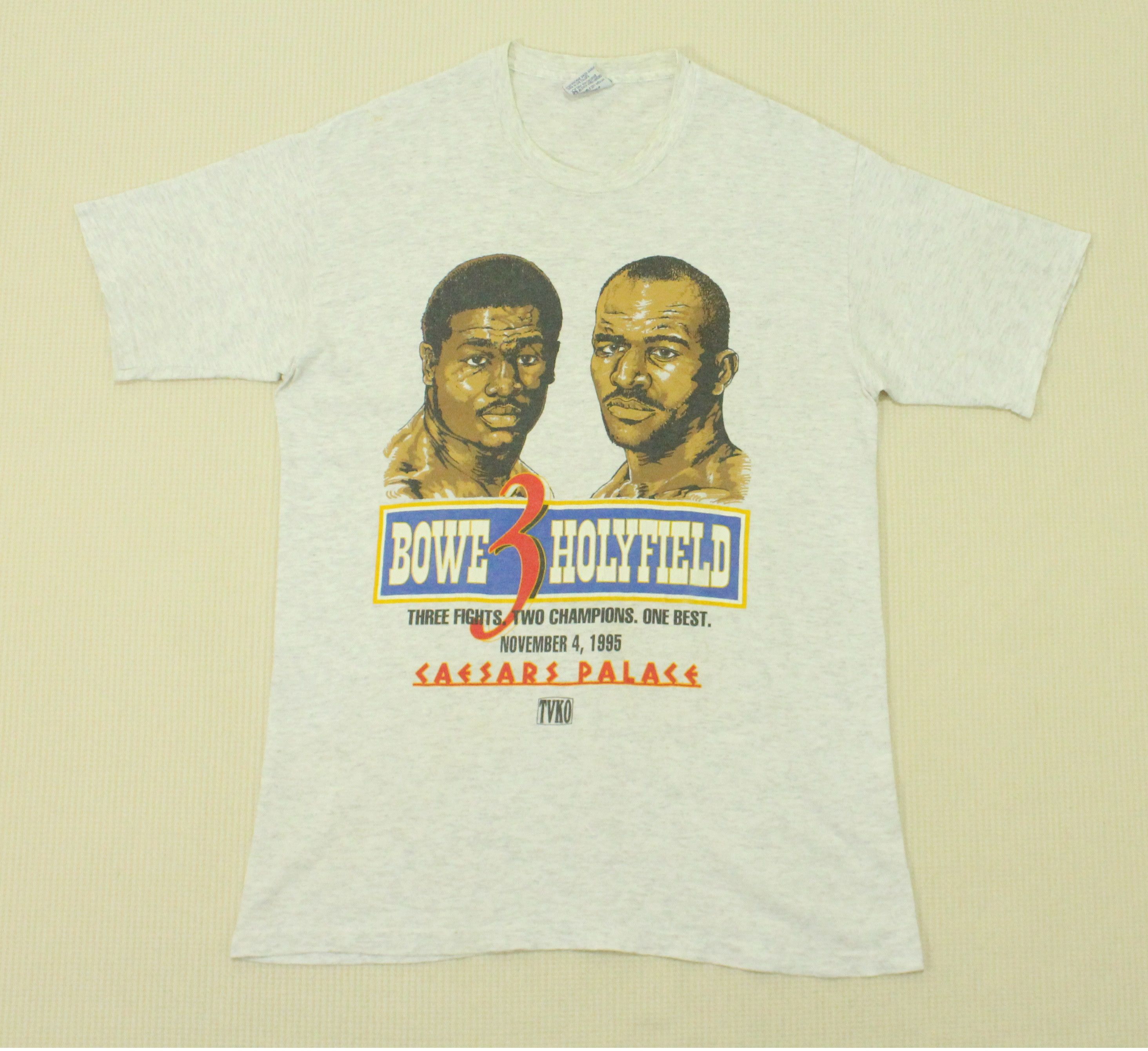 Vintage Vintage 90s BOWE HOLYFIELD T Shirt Boxing Distressed Size US M / EU 48-50 / 2 - 6 Thumbnail