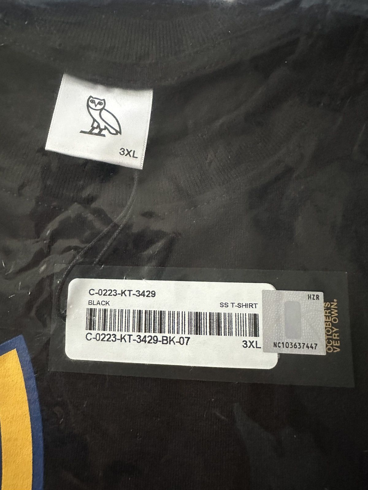 NBA × October's Very Own *SIZE 3XL* OVO x NBA Golden State Warriors OG Owl T-Shirt Size US XXL / EU 58 / 5 - 5 Thumbnail