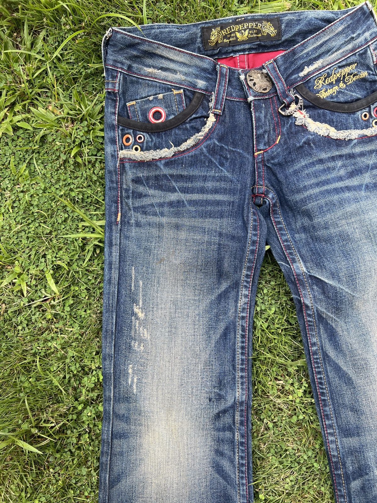 Japanese Brand 🔥VINTAGE REDPEPPER JEANS RARE DESIGN Size US 28 / EU 44 - 9 Thumbnail