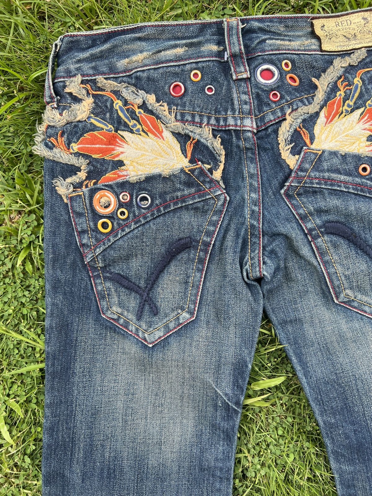 Japanese Brand 🔥VINTAGE REDPEPPER JEANS RARE DESIGN Size US 28 / EU 44 - 4 Thumbnail