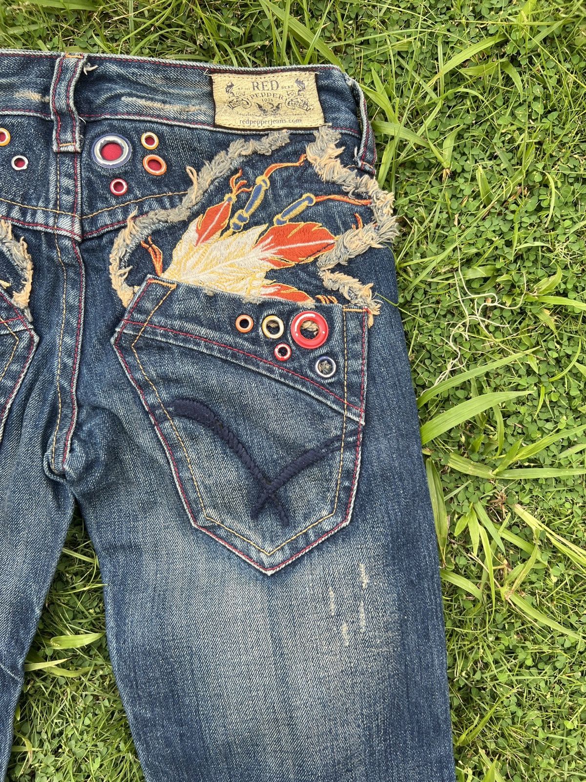 Japanese Brand 🔥VINTAGE REDPEPPER JEANS RARE DESIGN Size US 28 / EU 44 - 3 Thumbnail