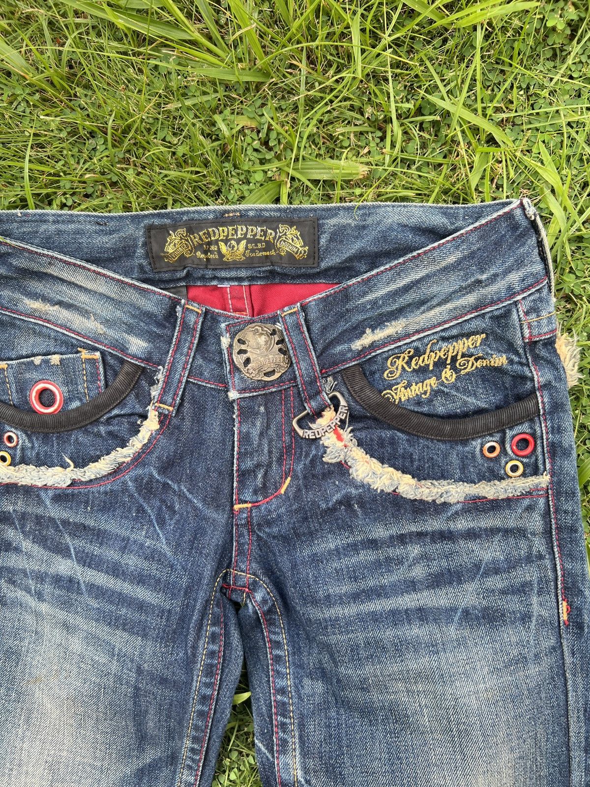 Japanese Brand 🔥VINTAGE REDPEPPER JEANS RARE DESIGN Size US 28 / EU 44 - 10 Thumbnail