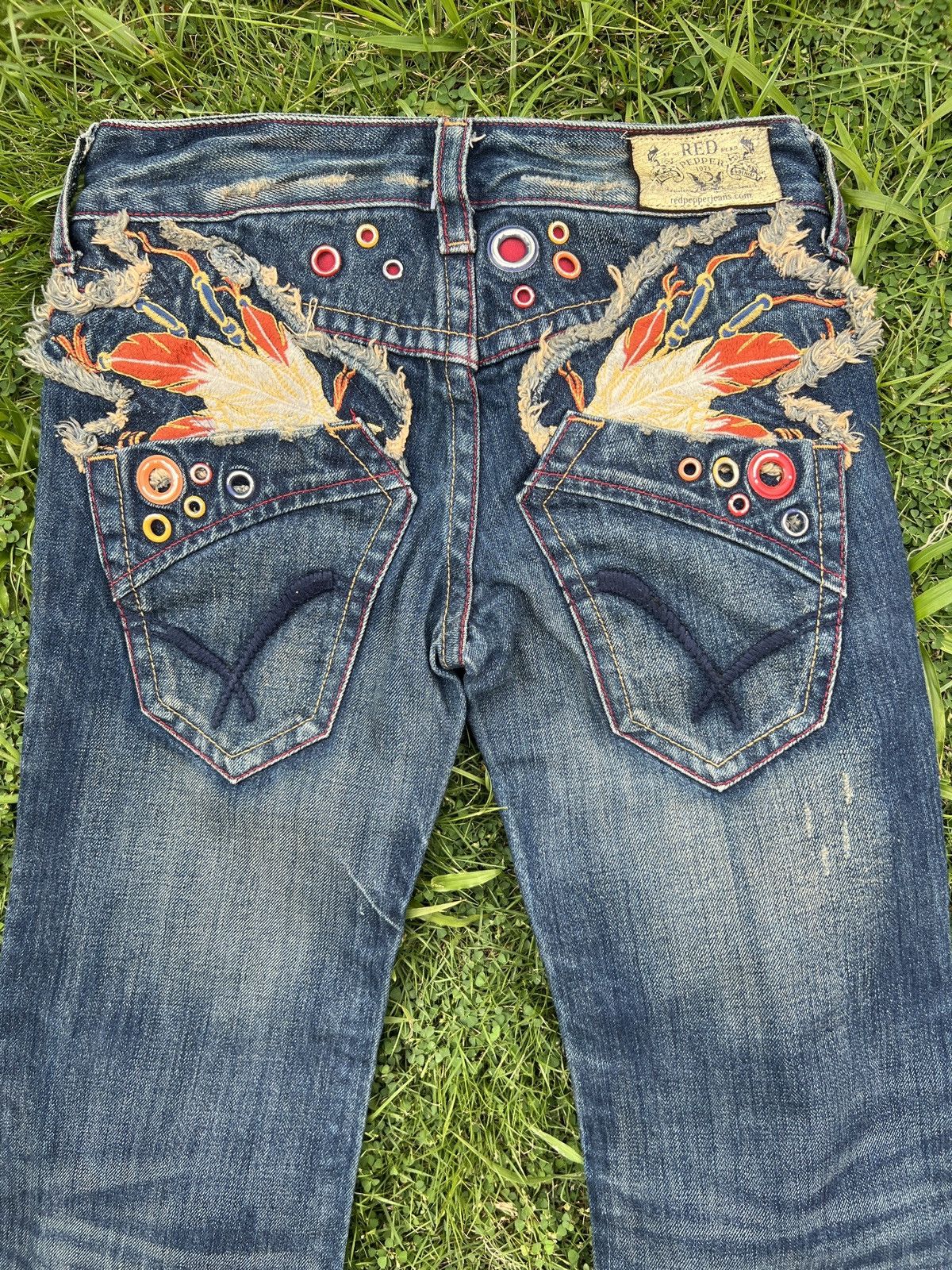 Japanese Brand 🔥VINTAGE REDPEPPER JEANS RARE DESIGN Size US 28 / EU 44 - 2 Thumbnail