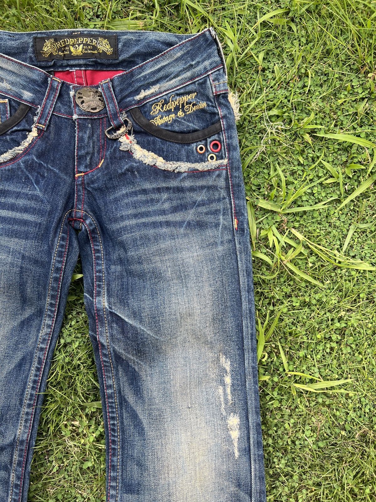 Japanese Brand 🔥VINTAGE REDPEPPER JEANS RARE DESIGN Size US 28 / EU 44 - 8 Thumbnail