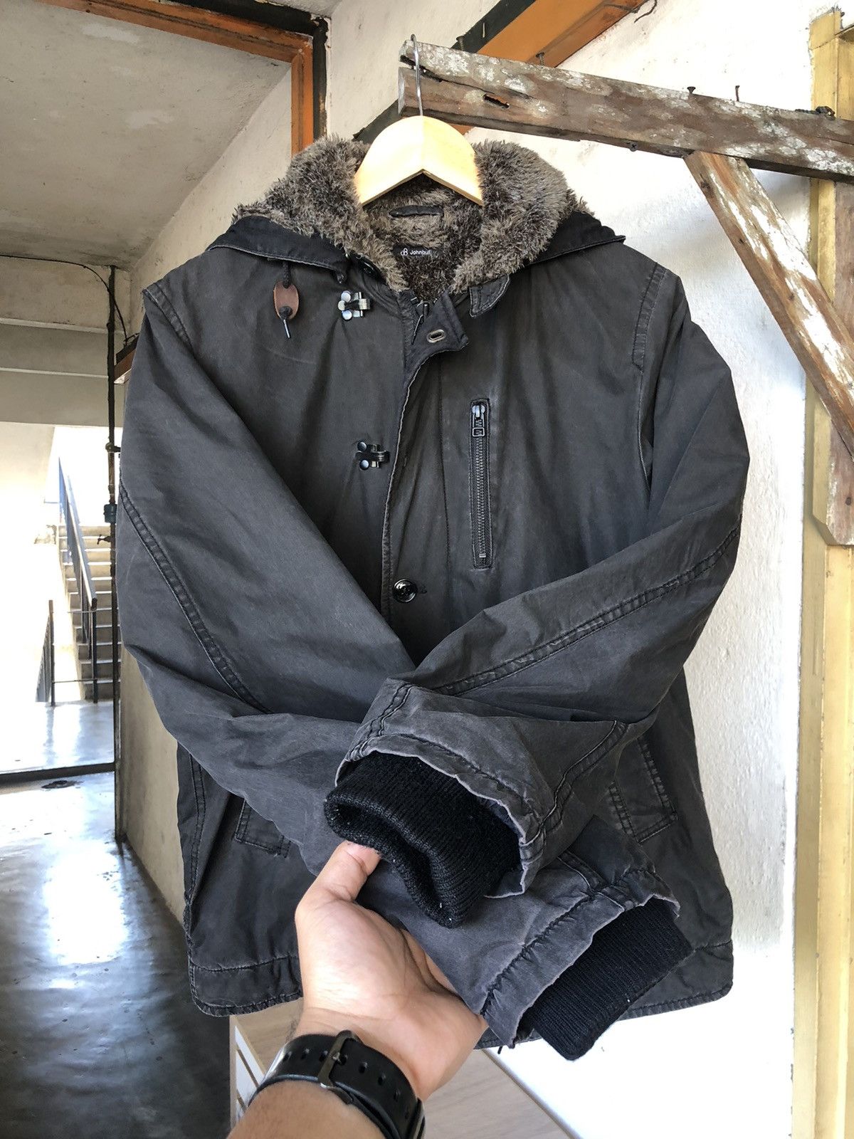 Johnbull Vtg John Bull Faded Color Military Faux Fur Winter Jacket Size US L / EU 52-54 / 3 - 9 Thumbnail