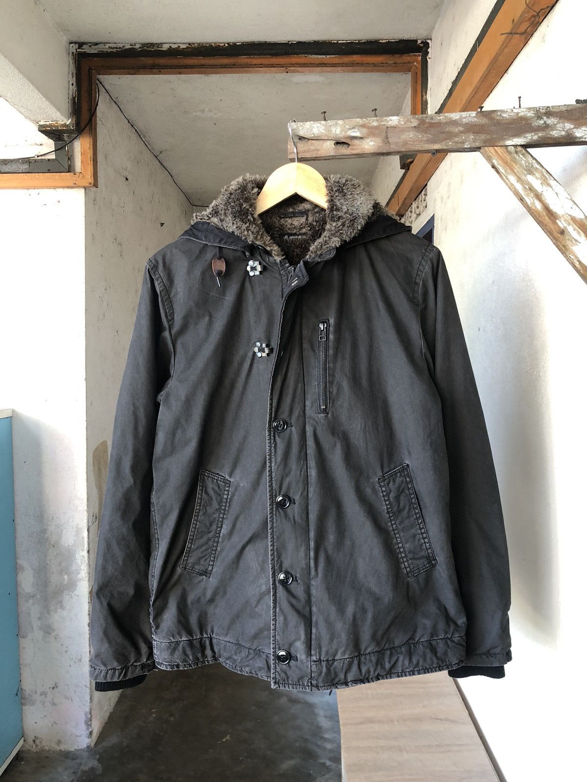 Johnbull Vtg John Bull Faded Color Military Faux Fur Winter Jacket Size US L / EU 52-54 / 3 - 4 Thumbnail