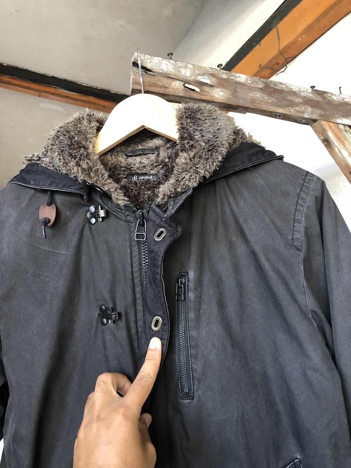 Johnbull Vtg John Bull Faded Color Military Faux Fur Winter Jacket Size US L / EU 52-54 / 3 - 10 Thumbnail