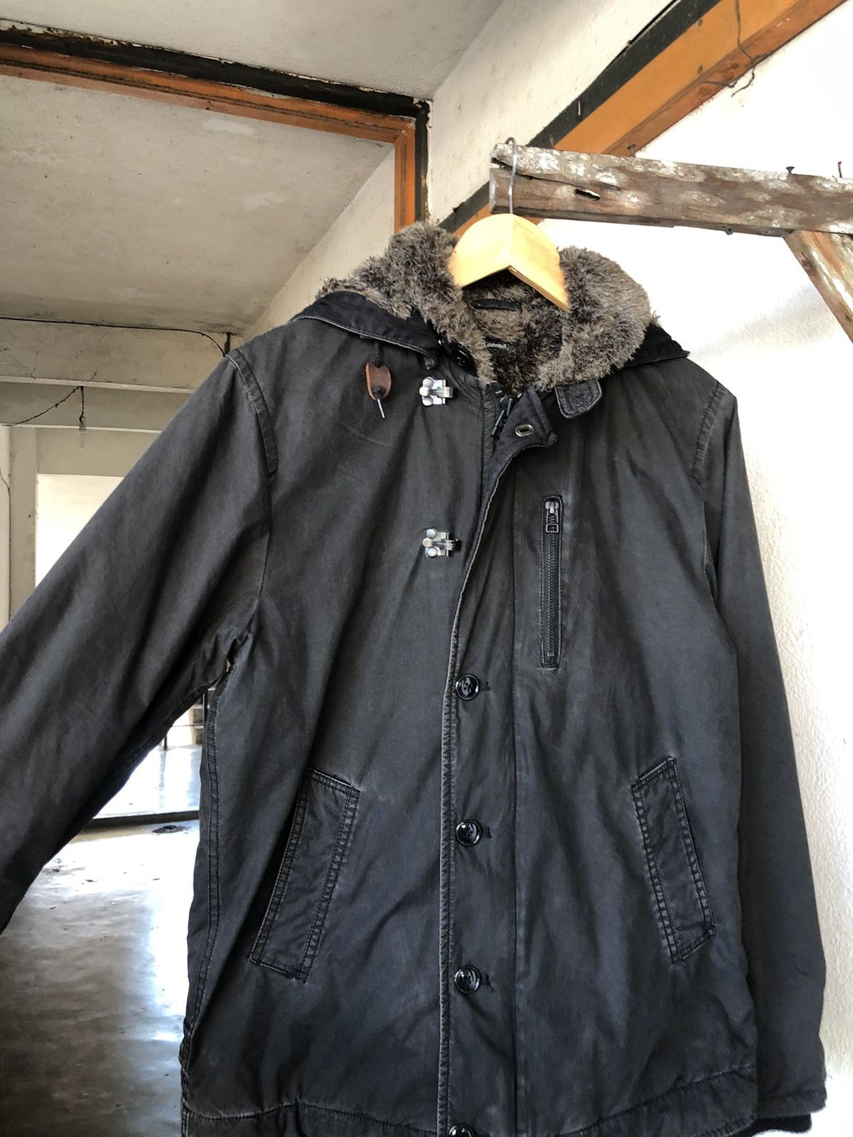 Johnbull Vtg John Bull Faded Color Military Faux Fur Winter Jacket Size US L / EU 52-54 / 3 - 7 Thumbnail
