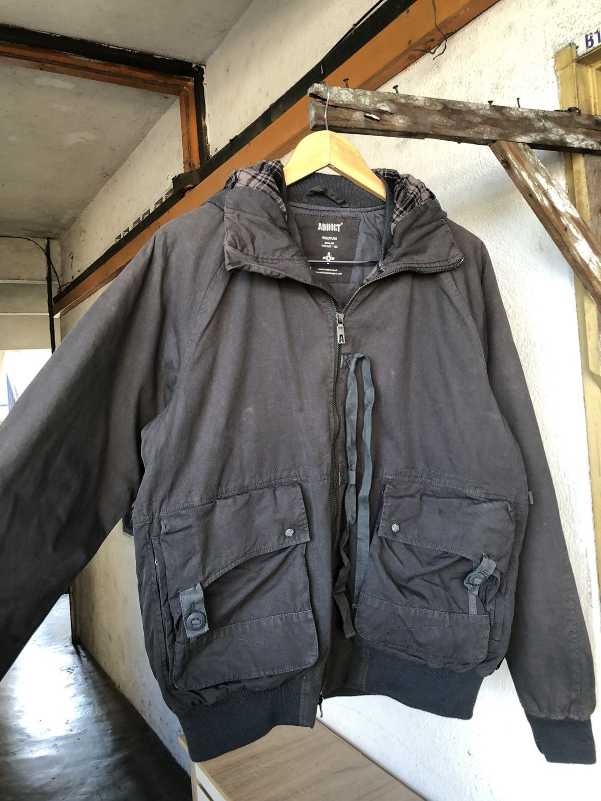 ADDICT Vtg Addict Distressed Military Parachute Style Jacket Size US M / EU 48-50 / 2 - 13 Thumbnail