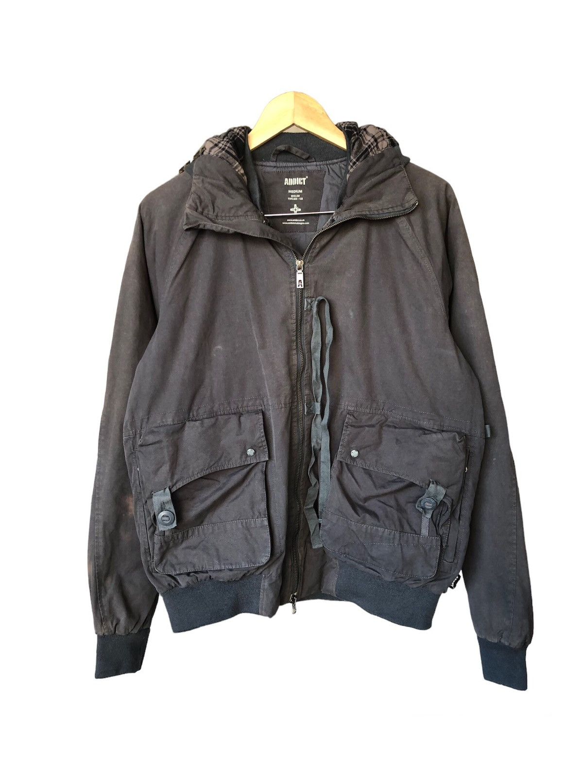 ADDICT Vtg Addict Distressed Military Parachute Style Jacket Size US M / EU 48-50 / 2 - 1 Thumbnail