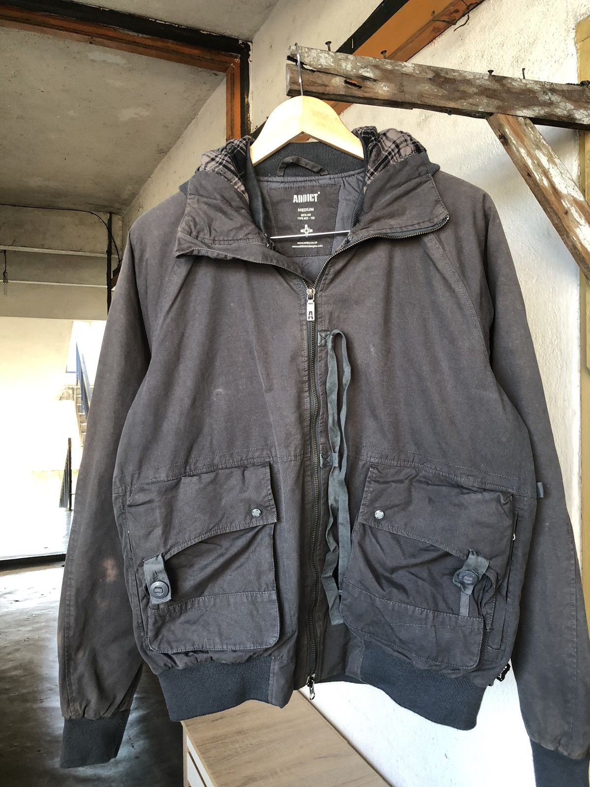 ADDICT Vtg Addict Distressed Military Parachute Style Jacket Size US M / EU 48-50 / 2 - 11 Thumbnail