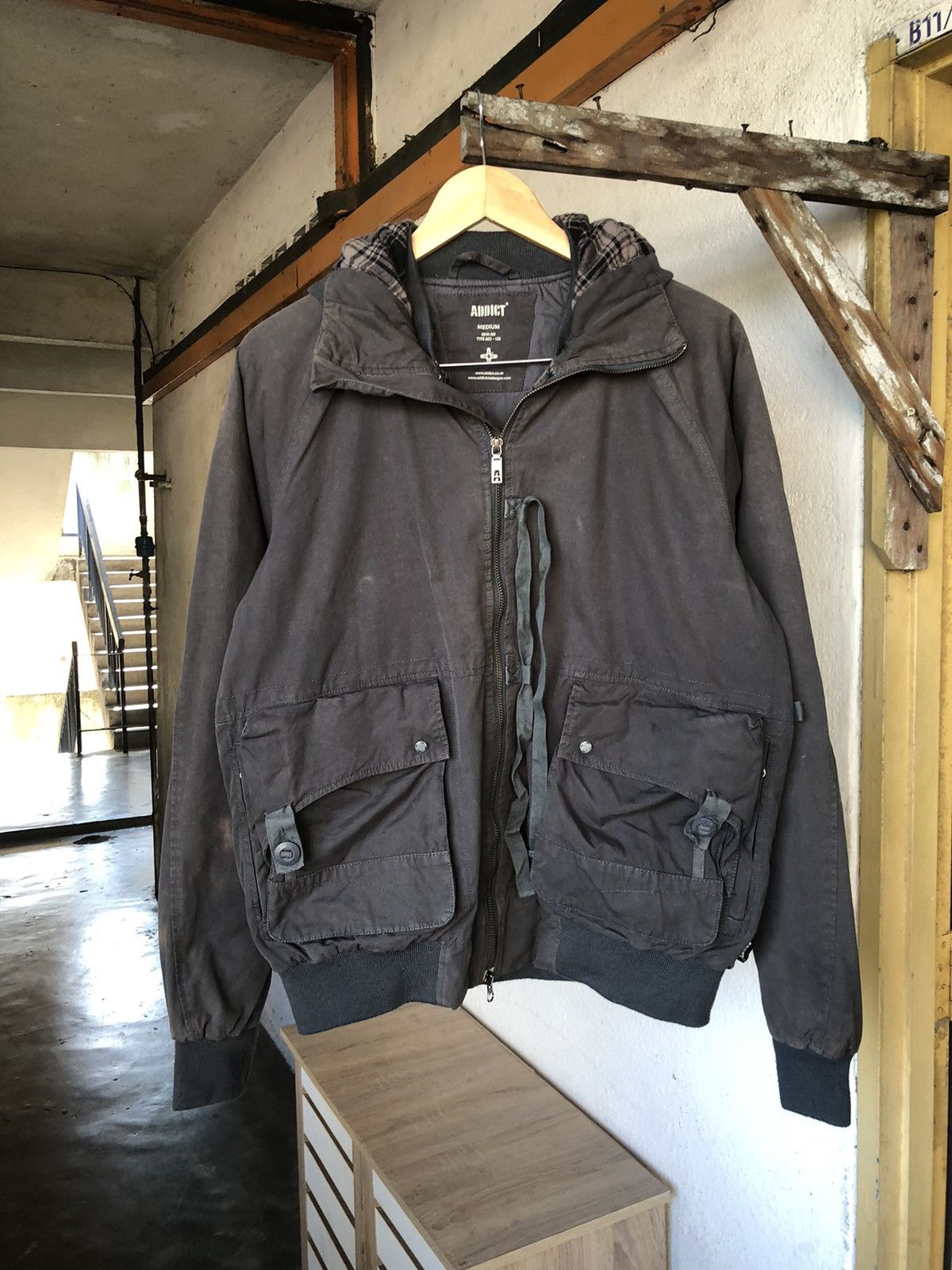 ADDICT Vtg Addict Distressed Military Parachute Style Jacket Size US M / EU 48-50 / 2 - 9 Thumbnail