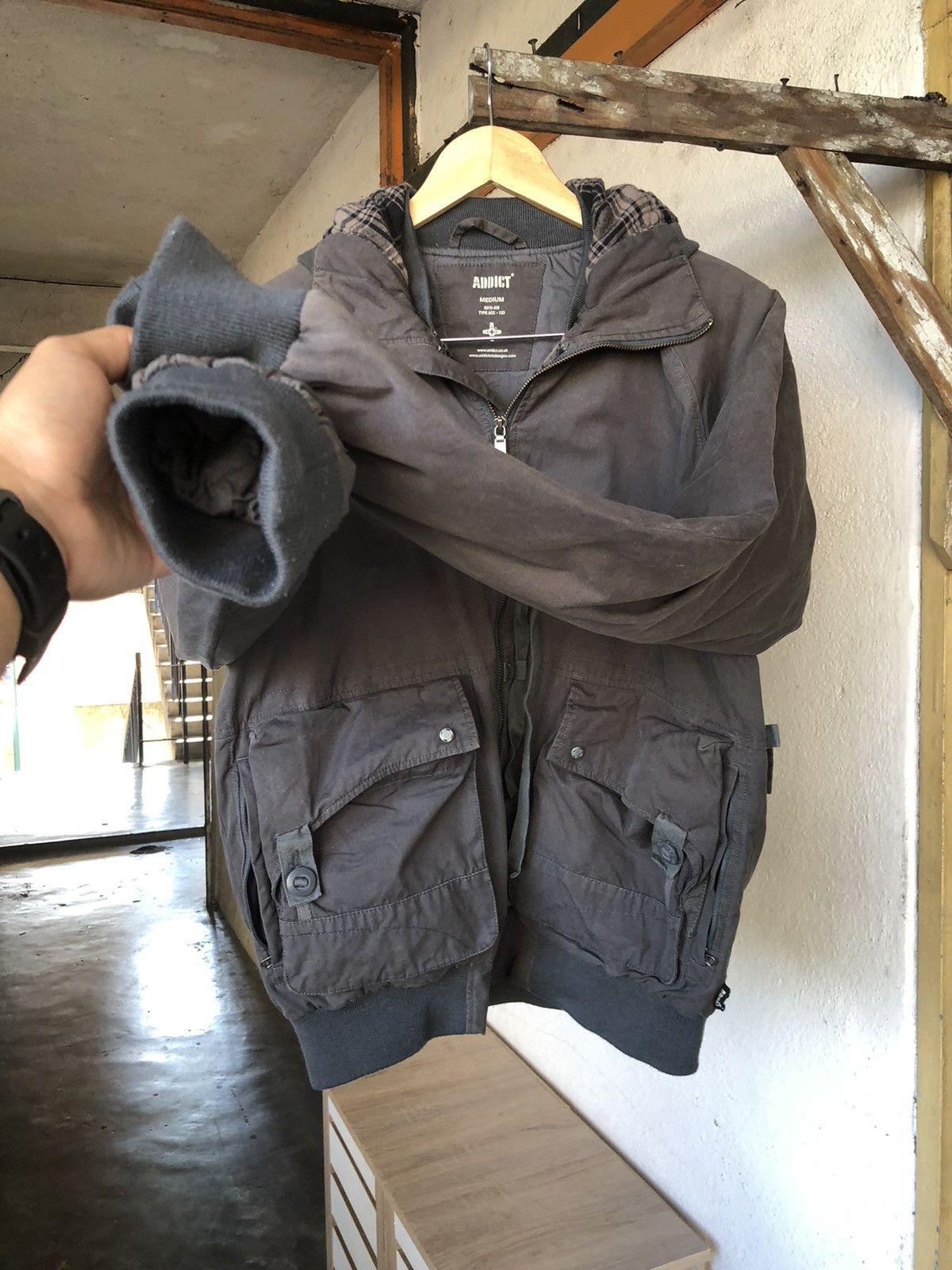 ADDICT Vtg Addict Distressed Military Parachute Style Jacket Size US M / EU 48-50 / 2 - 19 Thumbnail