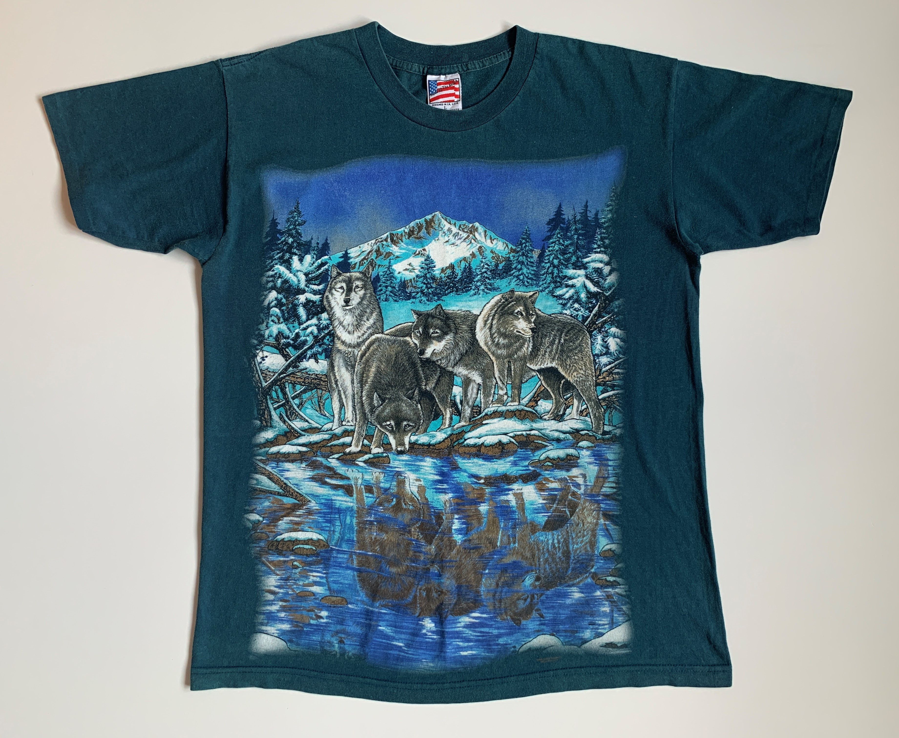Vintage Vintage Trinity Products 1995 San Marcos Wolf Print Size US L / EU 52-54 / 3 - 1 Thumbnail