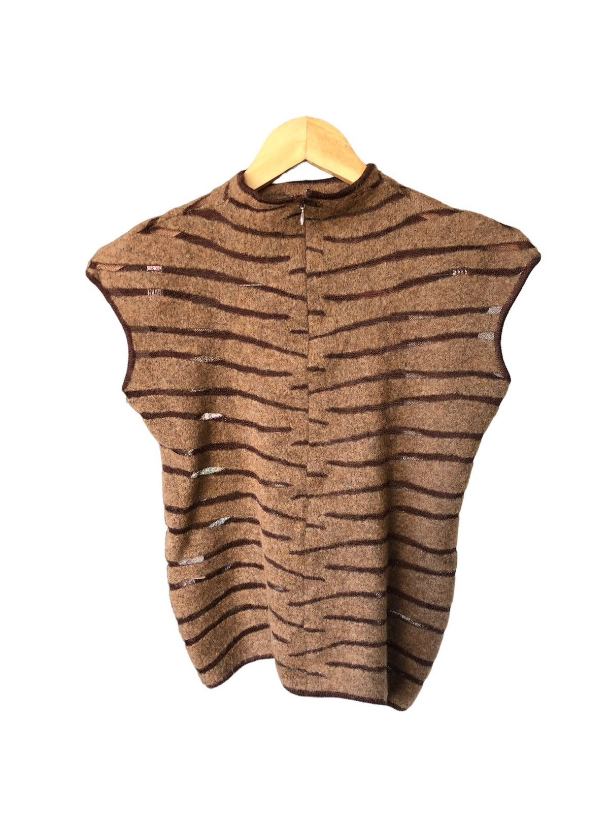 Yves Saint Laurent Vintage Yves Saint Laurent Tiger Stripe Crop Top Size M / US 6-8 / IT 42-44 - 24 Thumbnail
