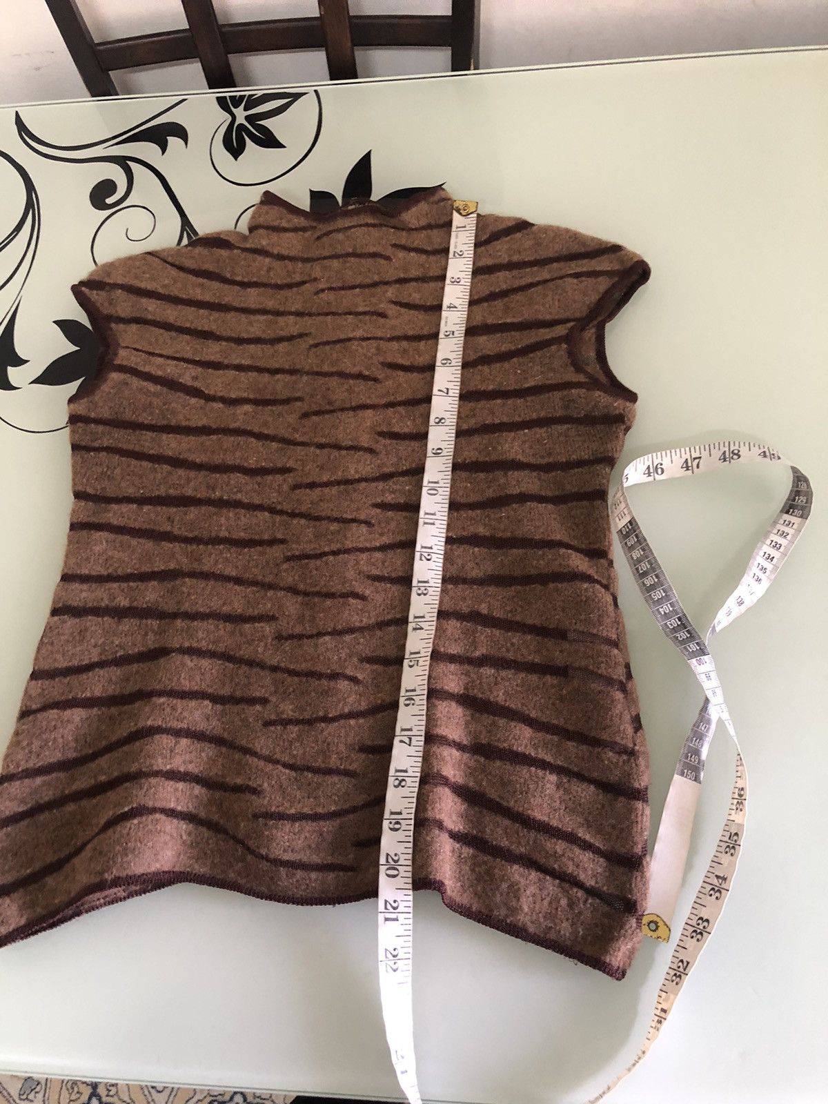 Yves Saint Laurent Vintage Yves Saint Laurent Tiger Stripe Crop Top Size M / US 6-8 / IT 42-44 - 22 Thumbnail