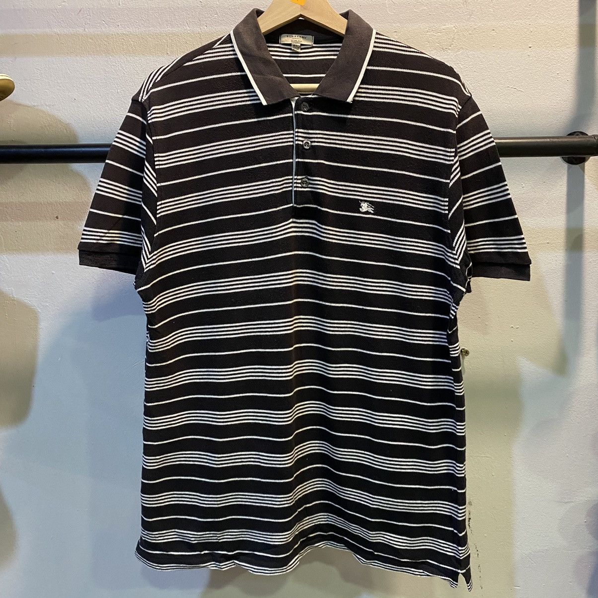 Burberry × Burberry Prorsum Burberry London Basic Logo Embroidered Ringer Polos Size US XL / EU 56 / 4 - 1 Thumbnail