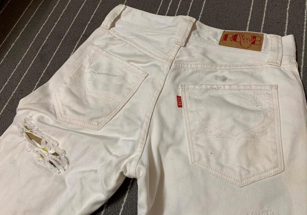 Japanese Brand RCWB Rock Musical White Jeans Streetwears Size US 28 / EU 44 - 5 Thumbnail