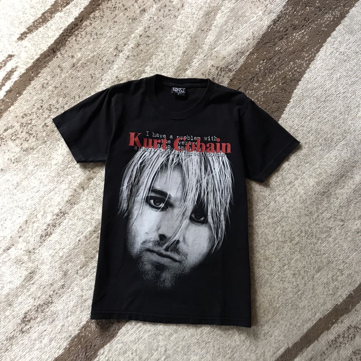 Nirvana × Vintage 1990s Kurt Cobain Nirvana t shirt heavy metal size S Size US S / EU 44-46 / 1 - 1 Thumbnail